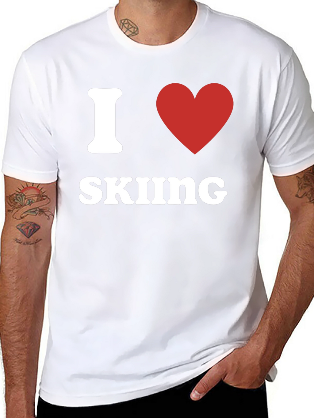 I Heart Skiing Graphic T-Shirt