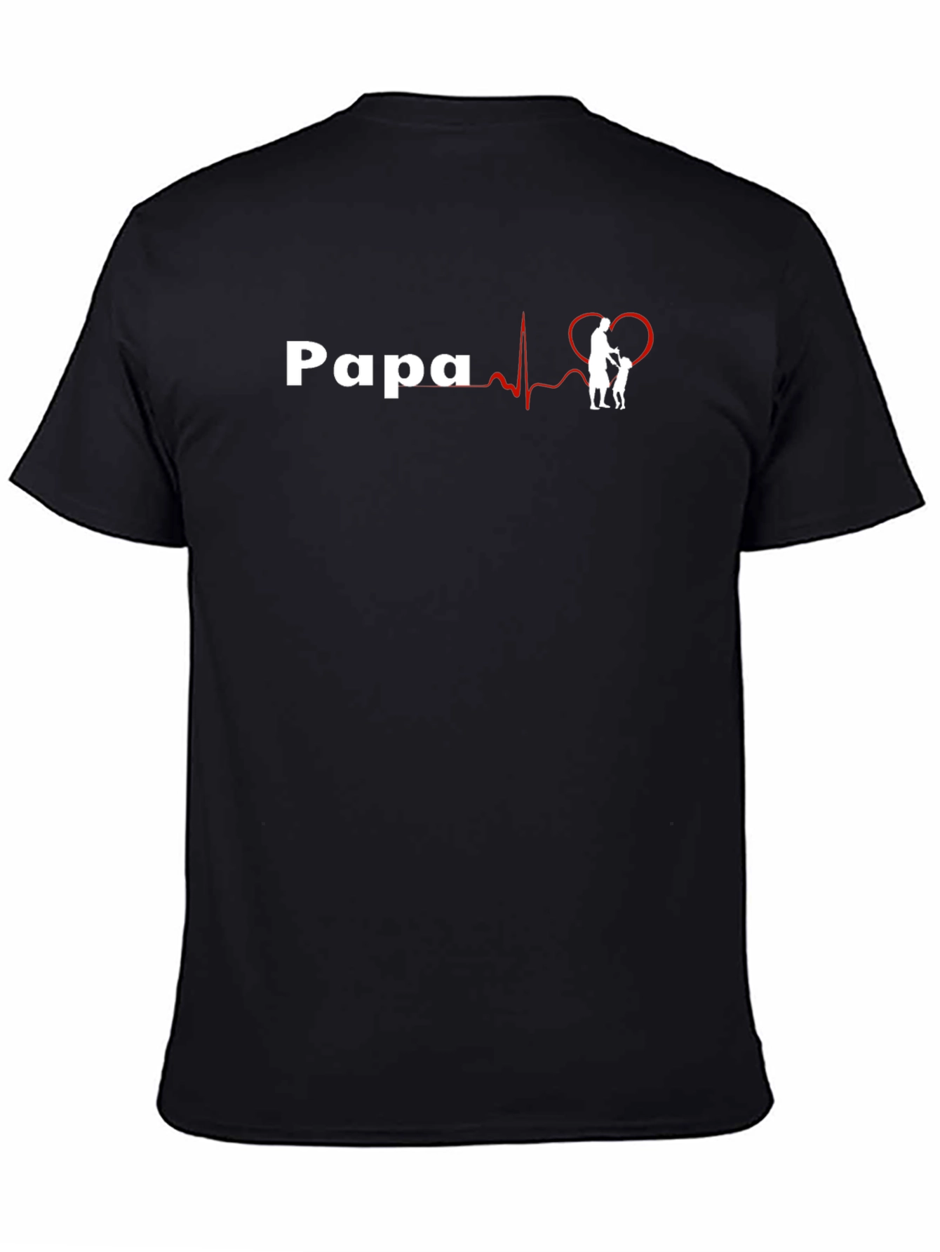 Papa Heartbeat Graphic Tee - Fathers Day Gift