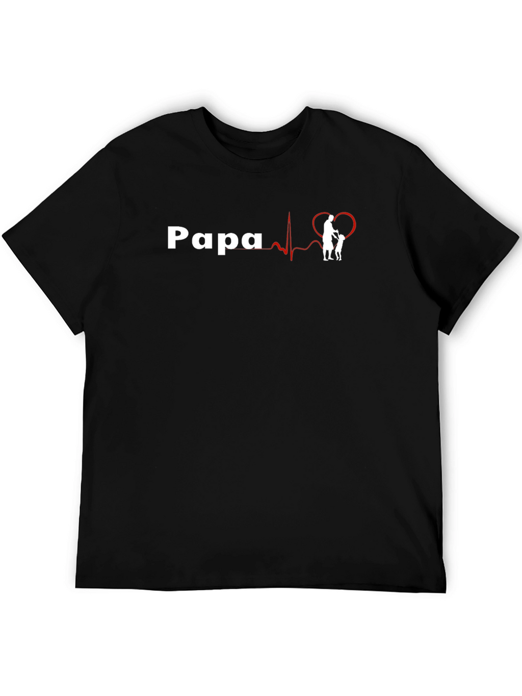 Papa Heartbeat Graphic Tee - Fathers Day Gift