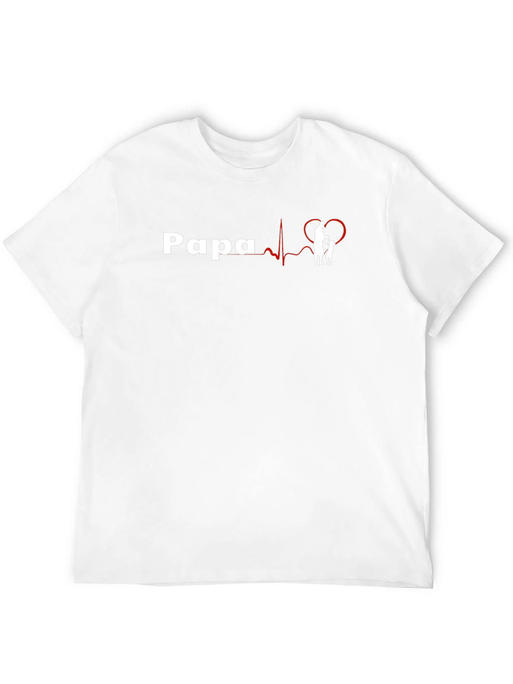 Papa Heartbeat Graphic Tee - Fathers Day Gift