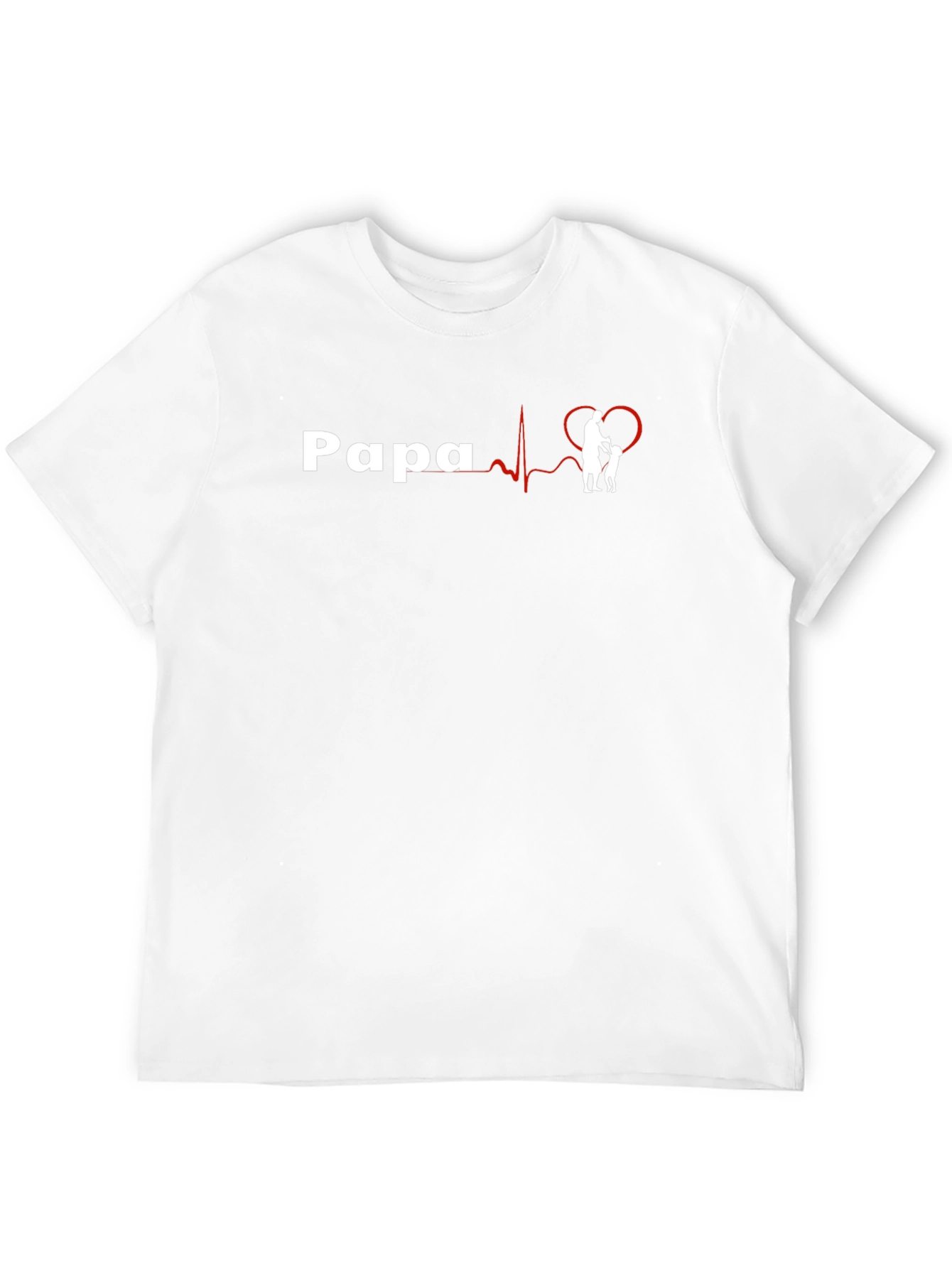 Papa Heartbeat Graphic Tee - Fathers Day Gift