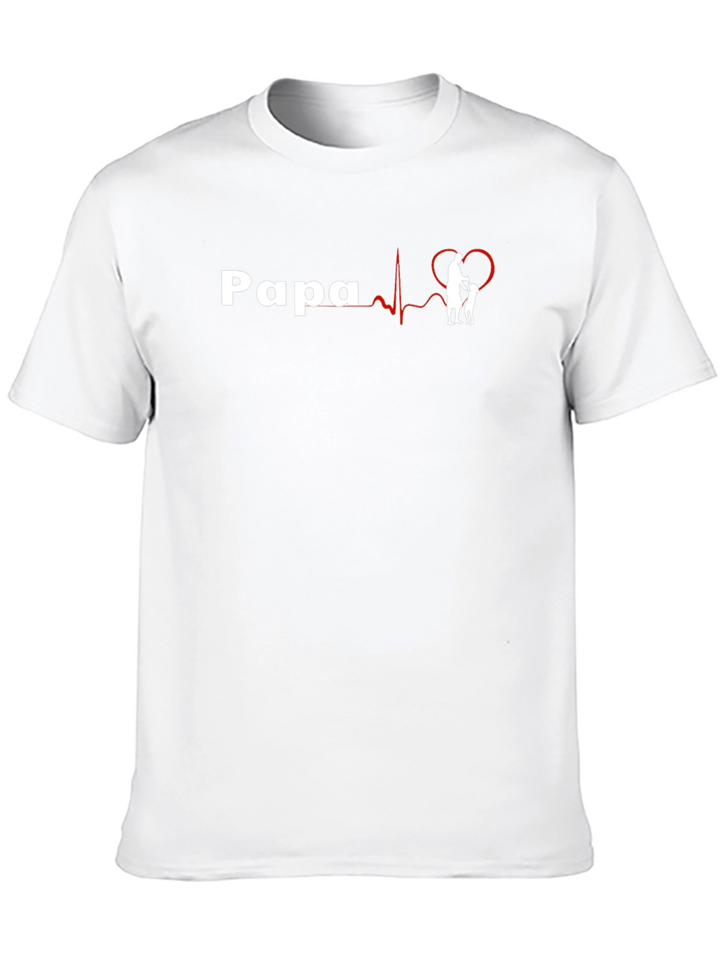 Papa Heartbeat Graphic Tee - Fathers Day Gift