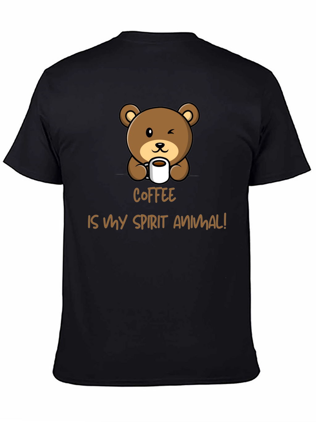 Coffee is My Spirit Animal Bear Graphic Tee