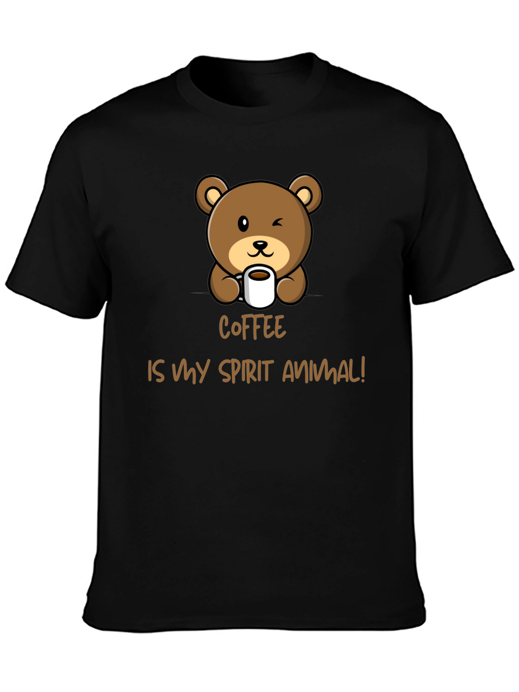 Coffee is My Spirit Animal Bear Graphic Tee