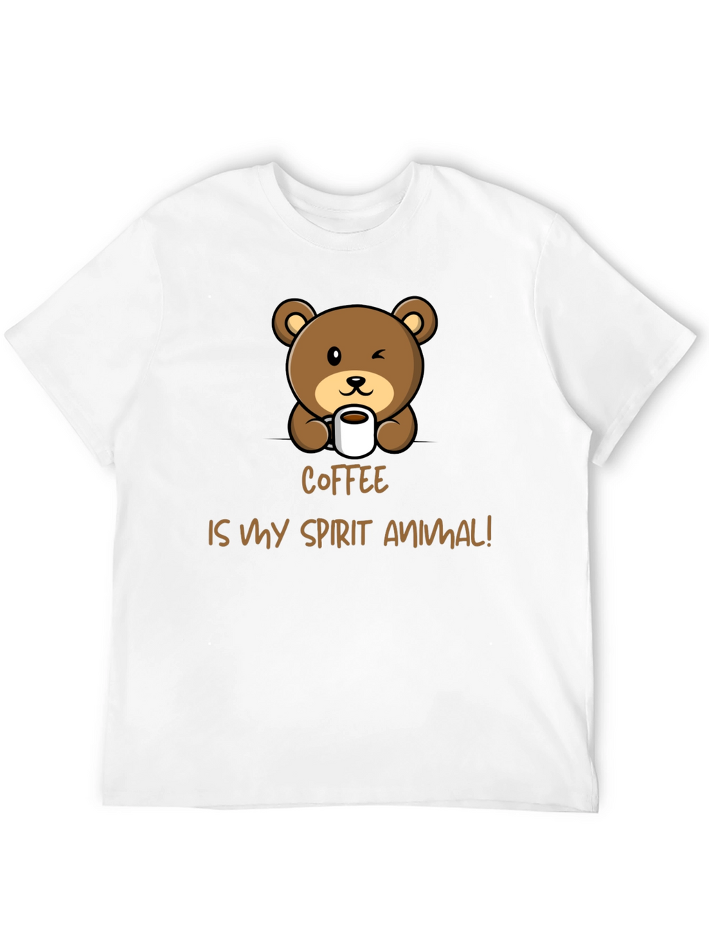 Coffee is My Spirit Animal Bear Graphic Tee