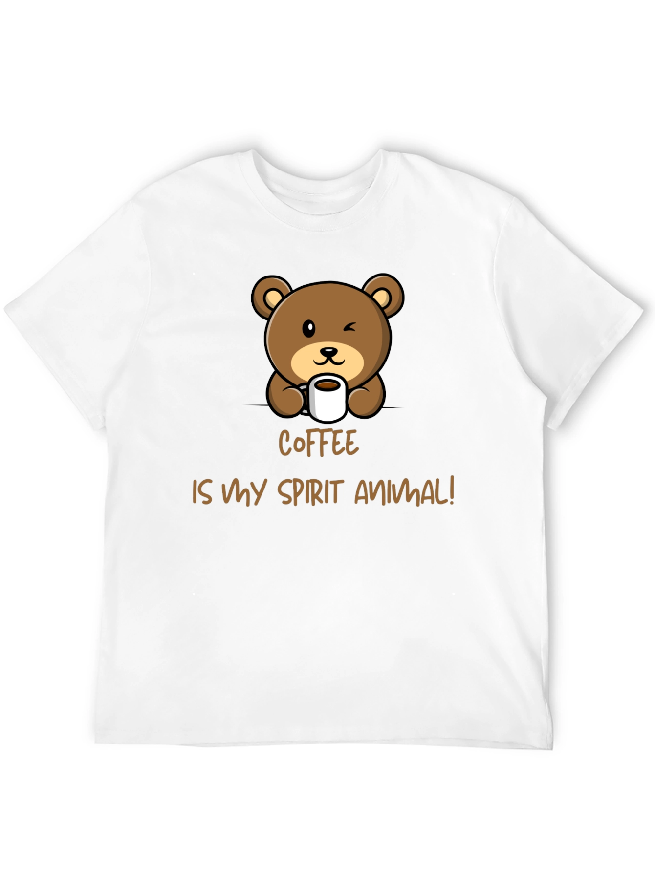 Coffee is My Spirit Animal Bear Graphic Tee