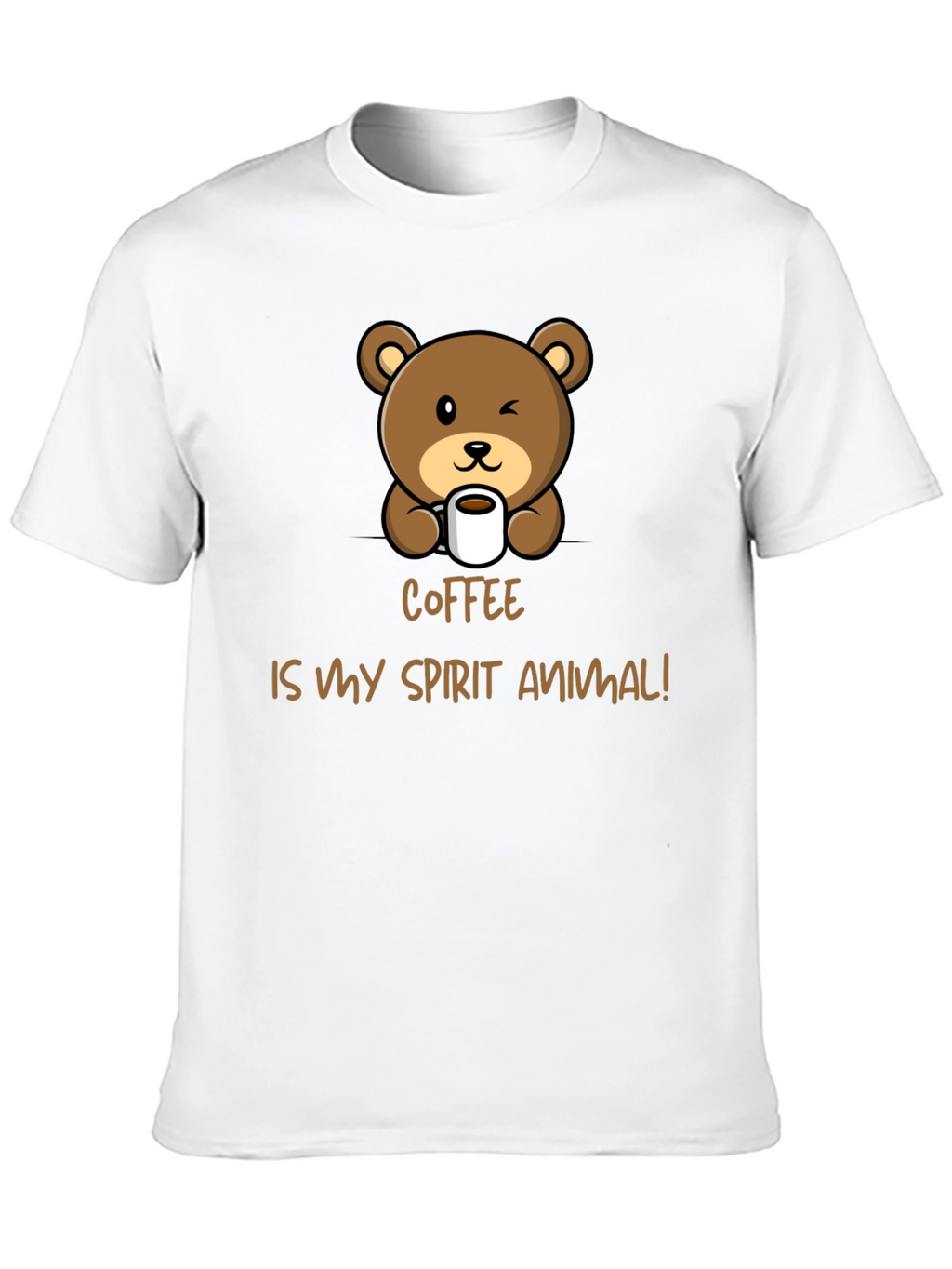 Coffee is My Spirit Animal Bear Graphic Tee
