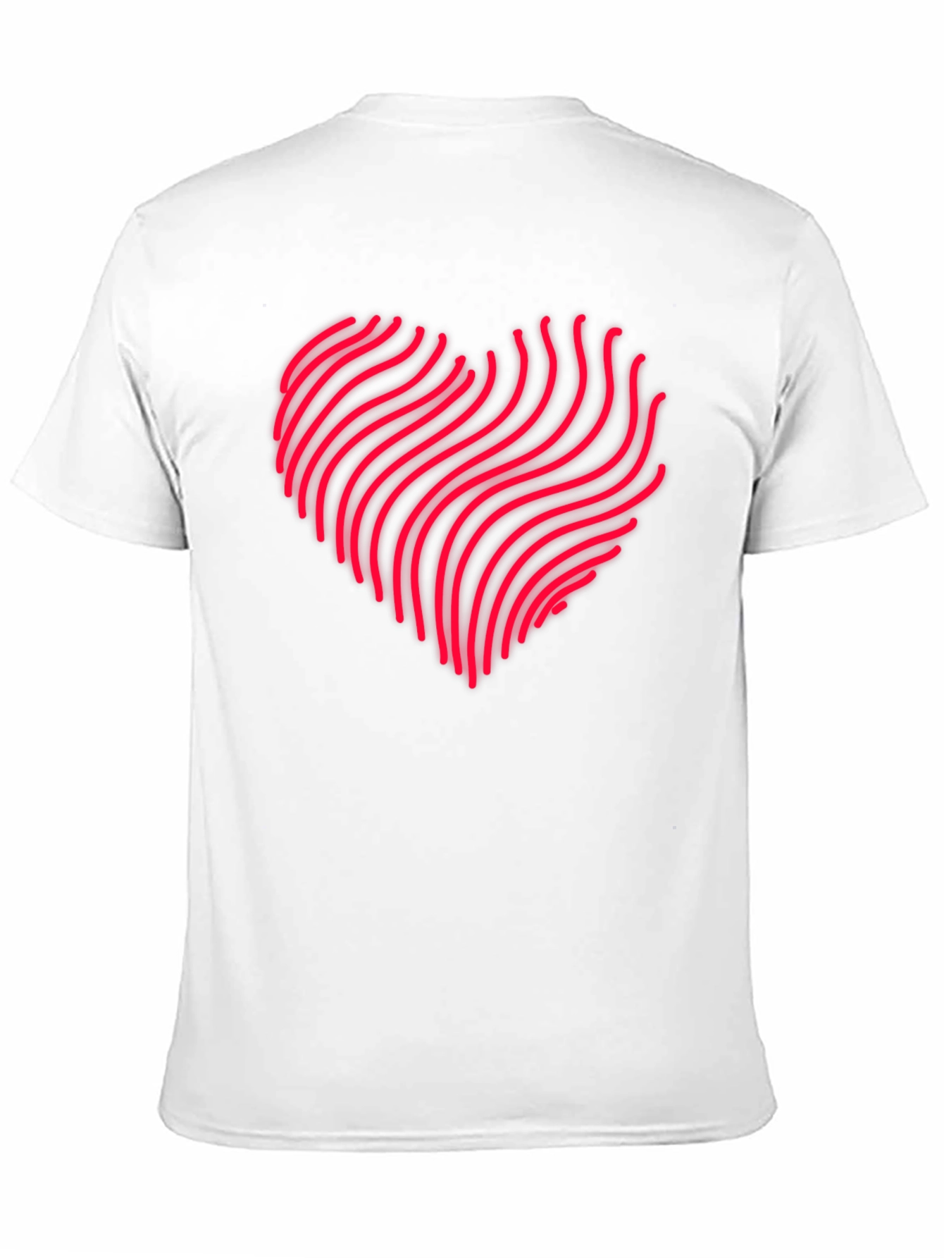 Abstract Heartbeat Graphic Black Tee
