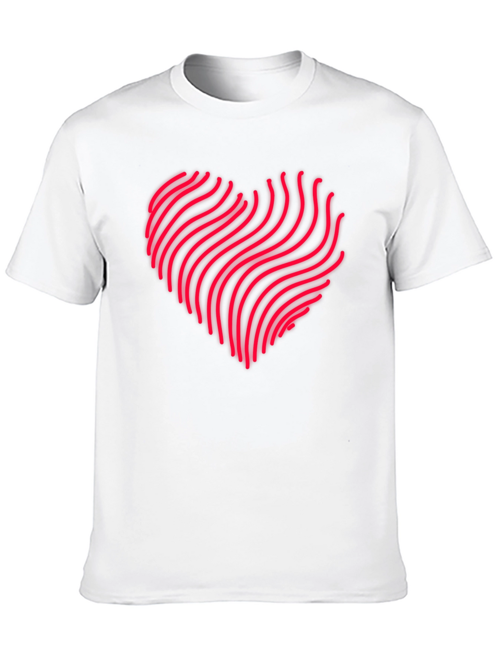 Abstract Heartbeat Graphic Black Tee