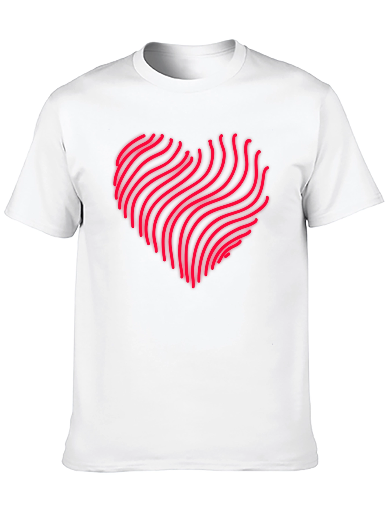 Abstract Heartbeat Graphic Black Tee