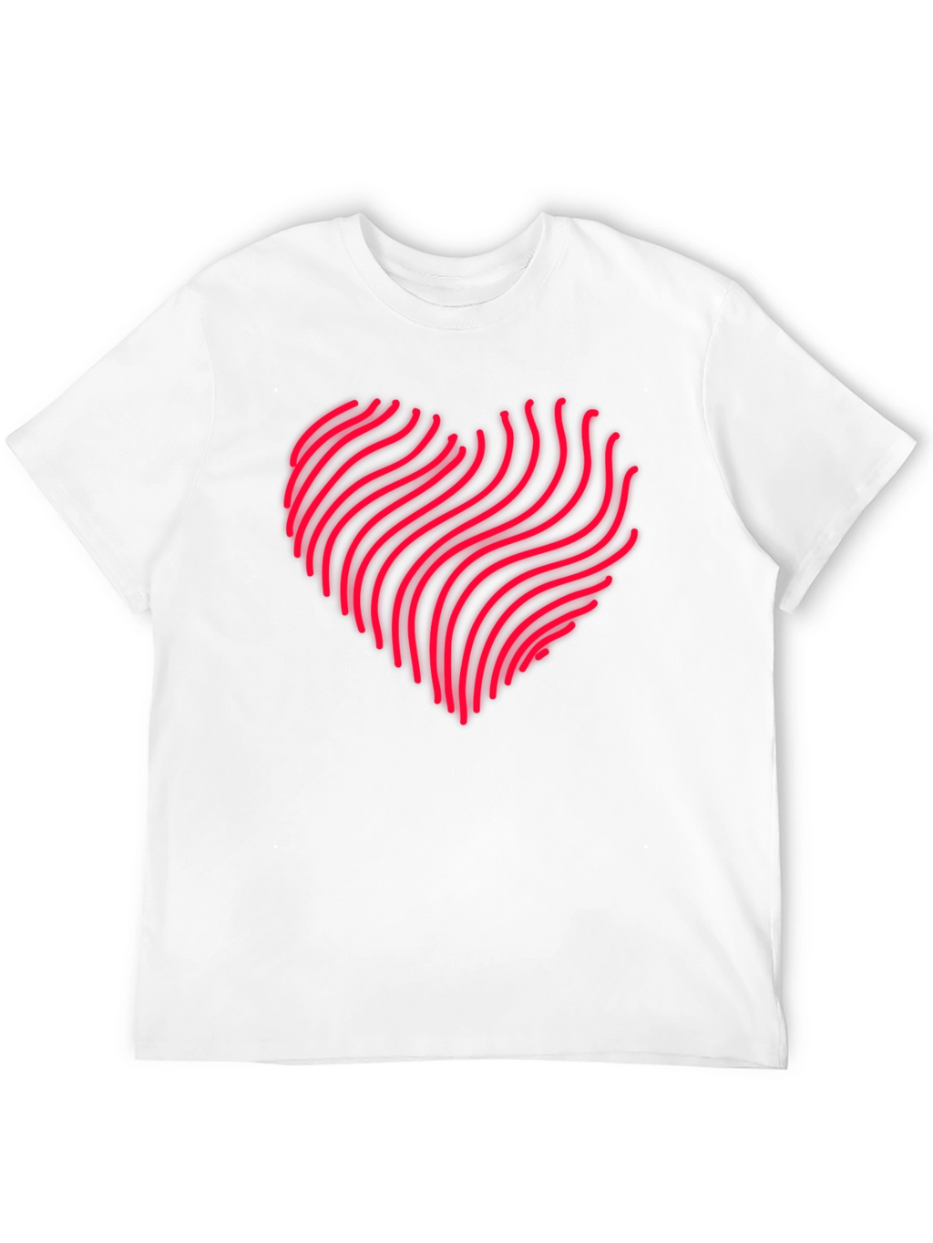 Abstract Heartbeat Graphic Black Tee