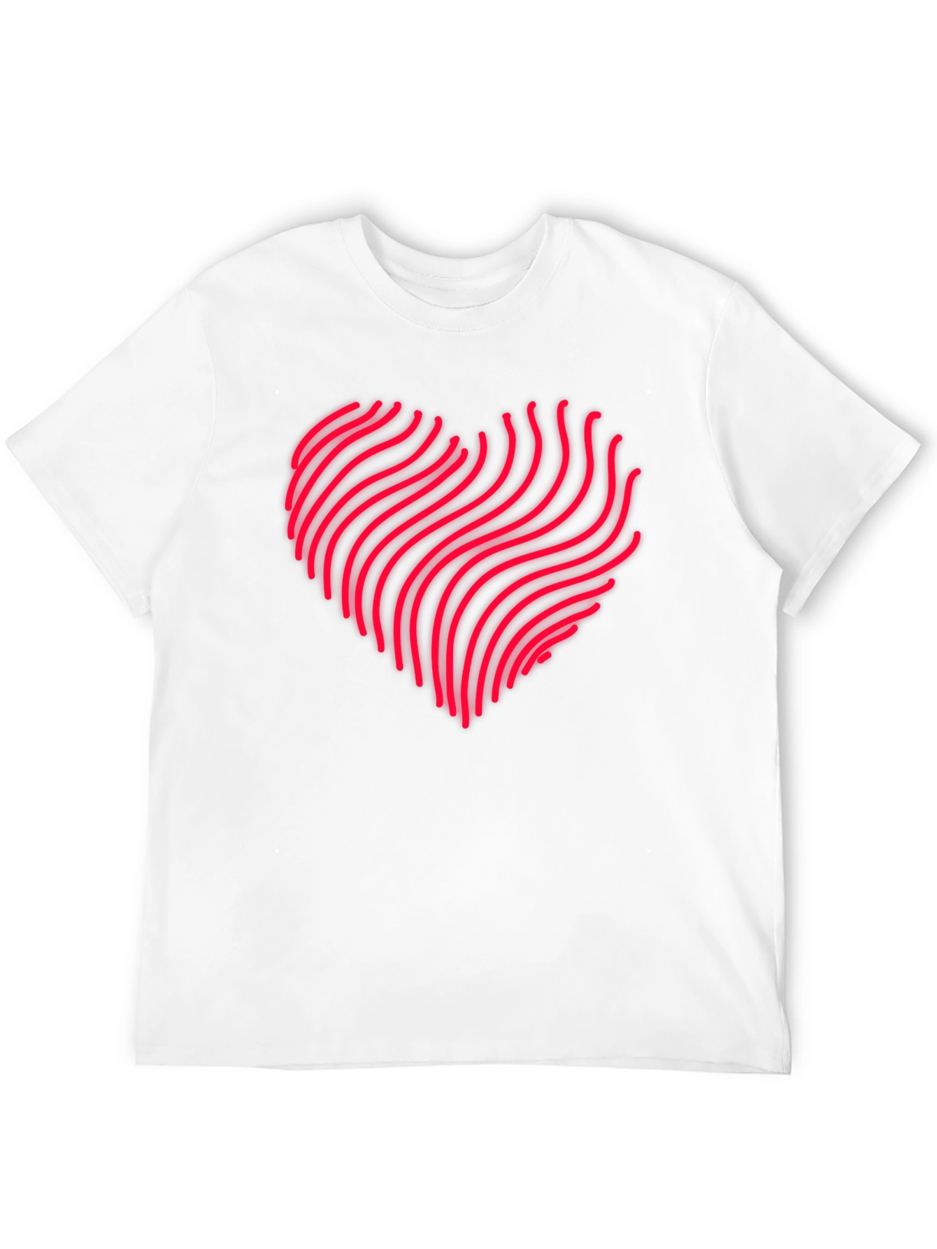 Abstract Heartbeat Graphic Black Tee
