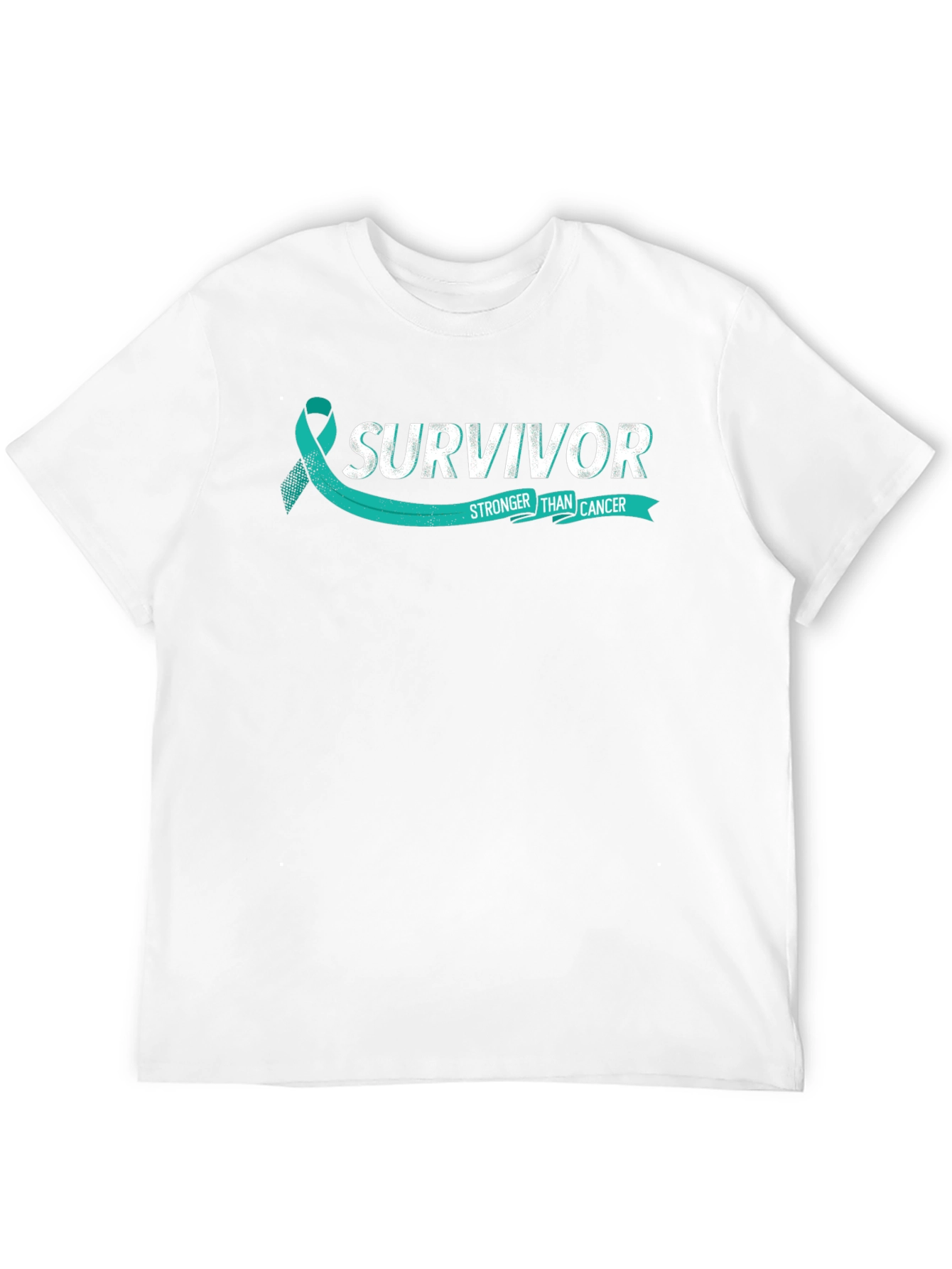 Survivor Stronger Than Cancer Teal Ribbon T-Shirt