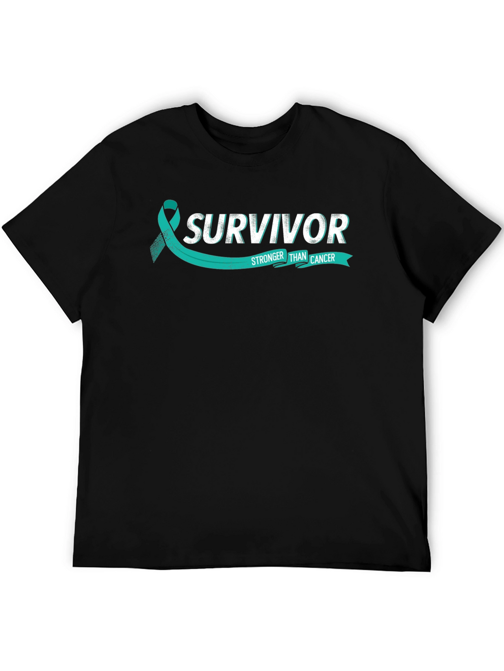 Survivor Stronger Than Cancer Teal Ribbon T-Shirt