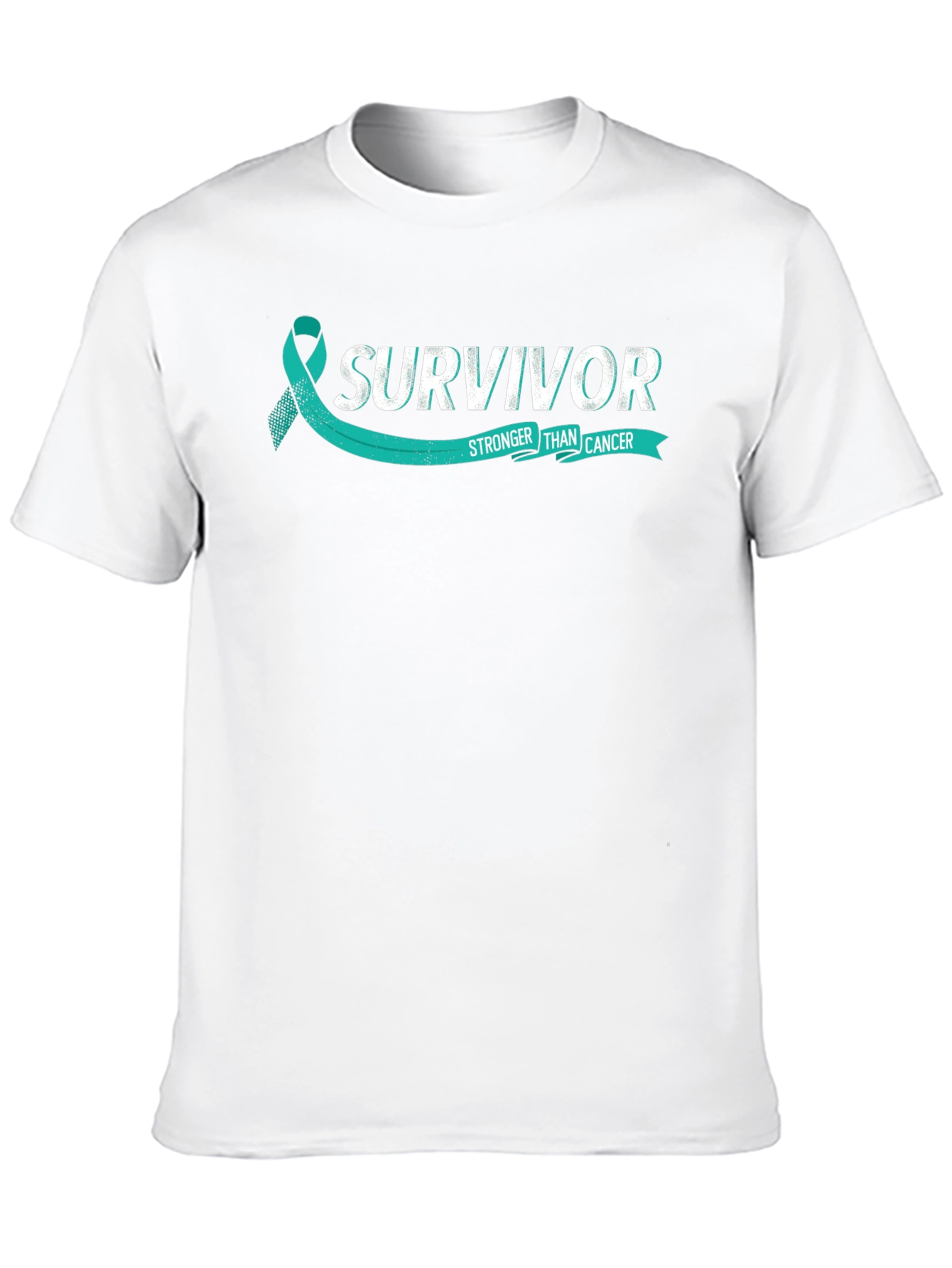 Survivor Stronger Than Cancer Teal Ribbon T-Shirt
