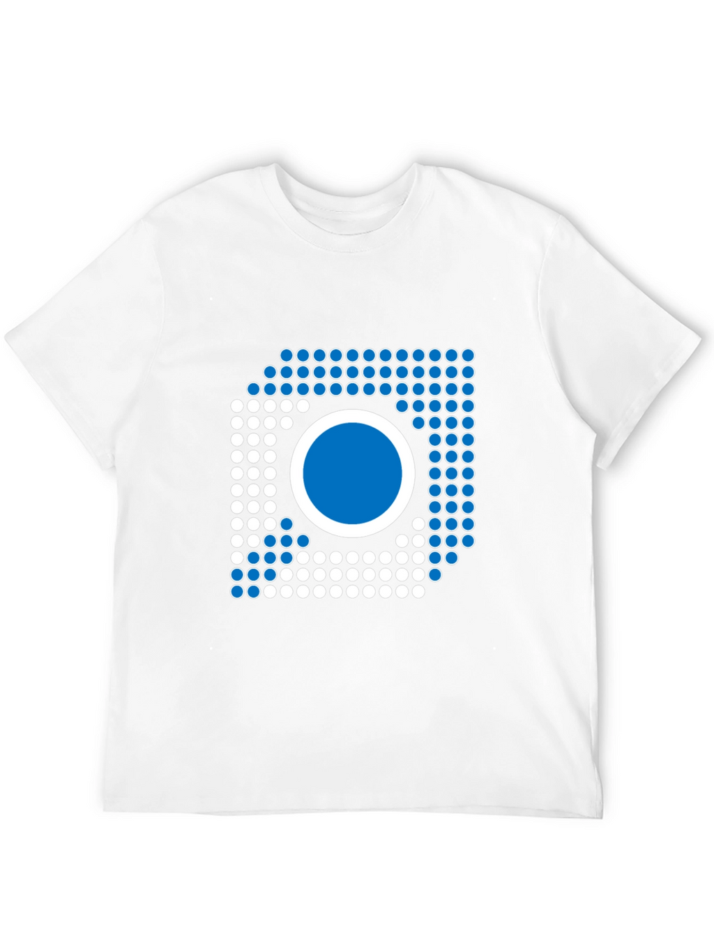 Modern Geometric Graphic Tee - Black
