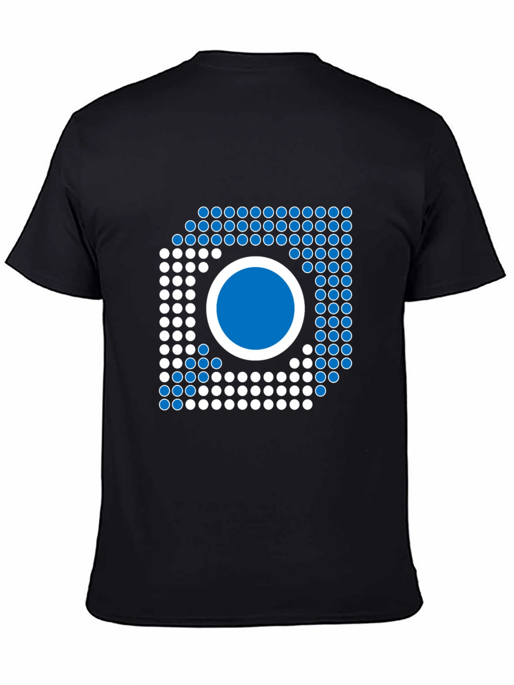 Modern Geometric Graphic Tee - Black