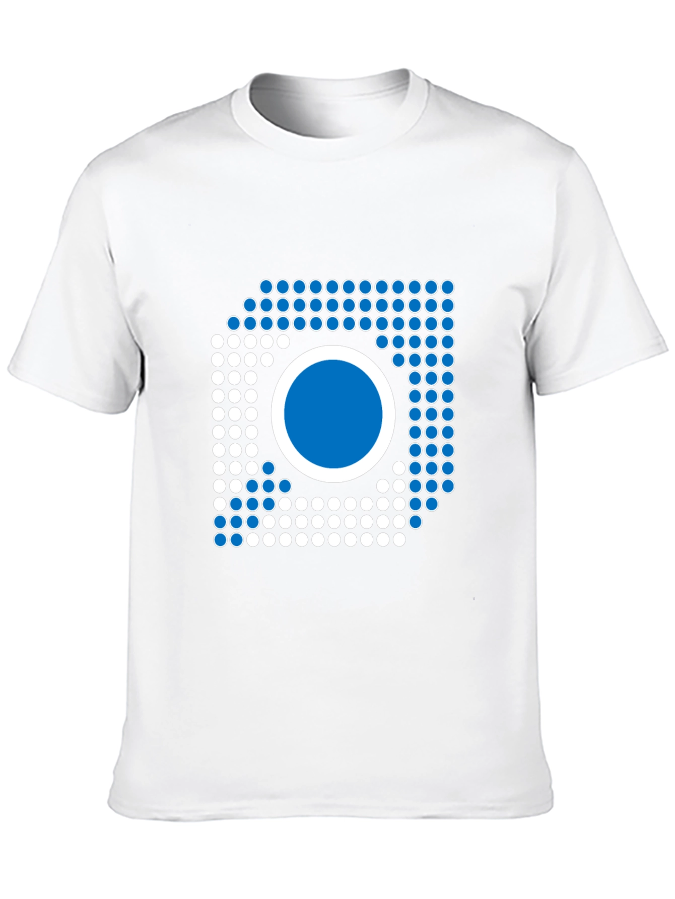 Modern Geometric Graphic Tee - Black