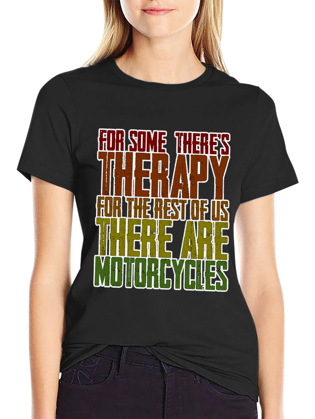 Therapy Motorcycles Graphic Tee - Black Casual T-Shirt