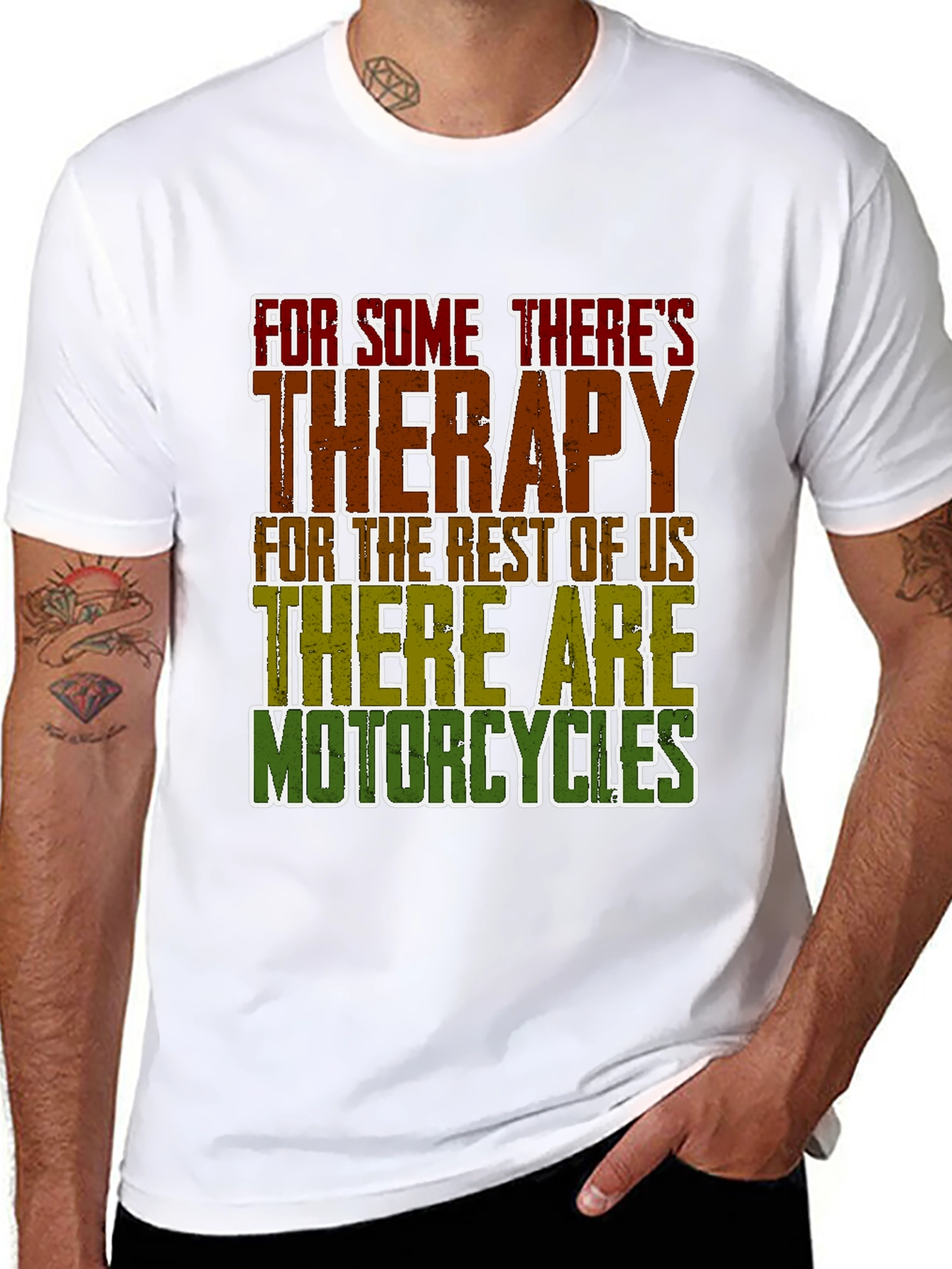 Therapy Motorcycles Graphic Tee - Black Casual T-Shirt