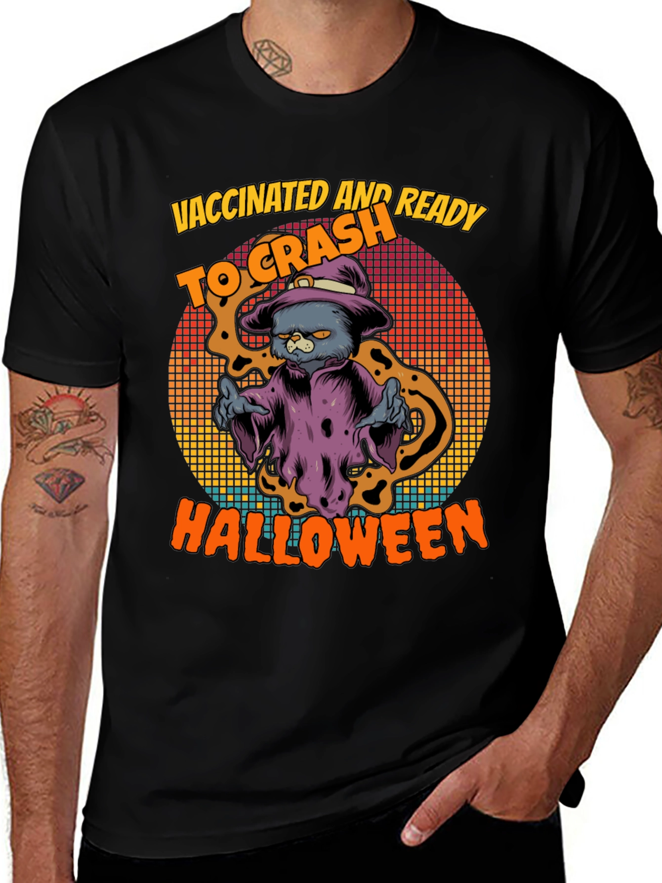 Vaccinated & Ready to Crash Halloween T-Shirt