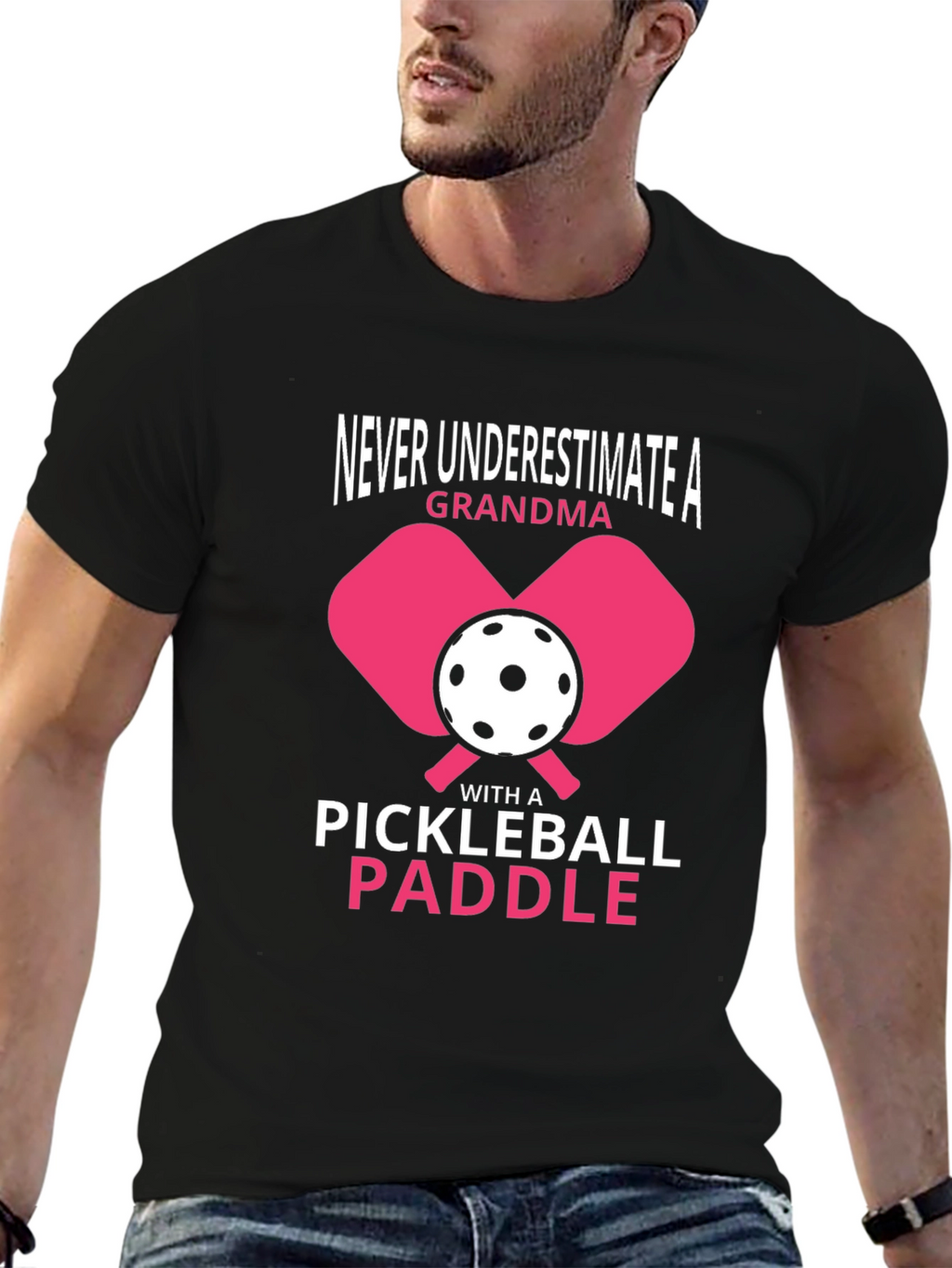 Never Underestimate A Grandma Pickleball Paddle T-Shirt