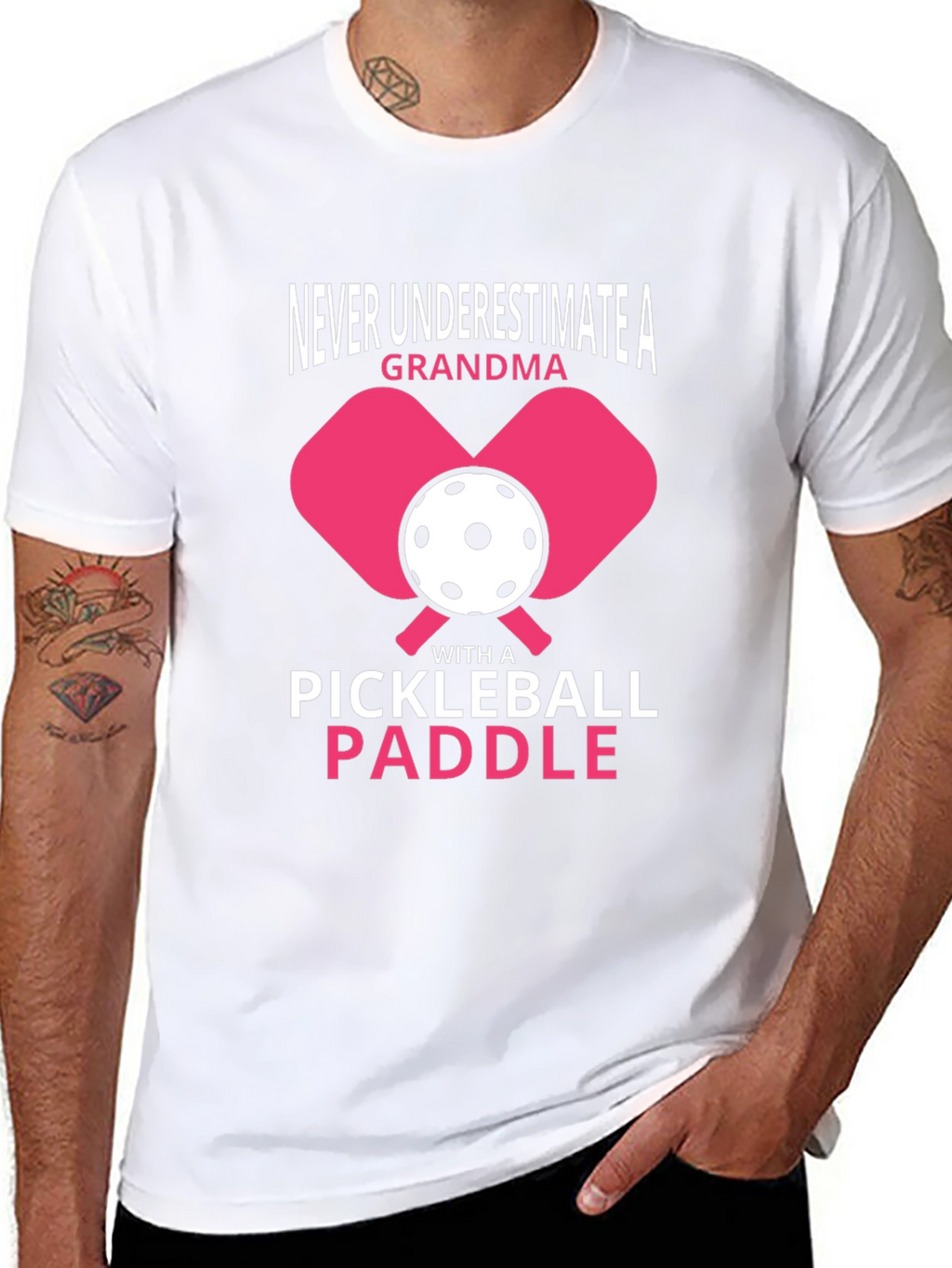 Never Underestimate A Grandma Pickleball Paddle T-Shirt