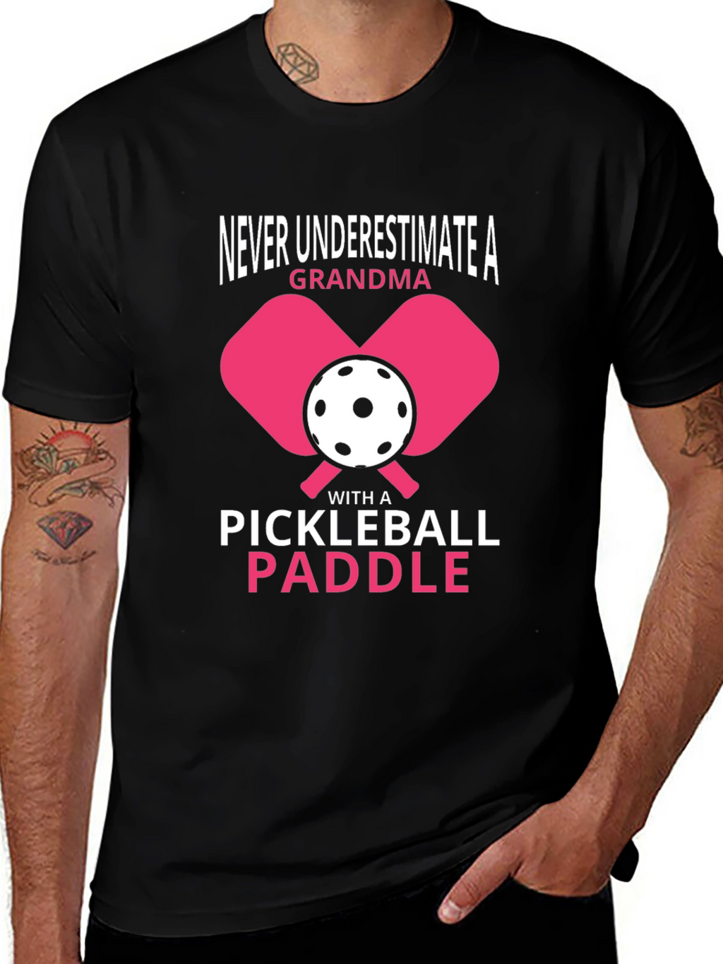 Never Underestimate A Grandma Pickleball Paddle T-Shirt