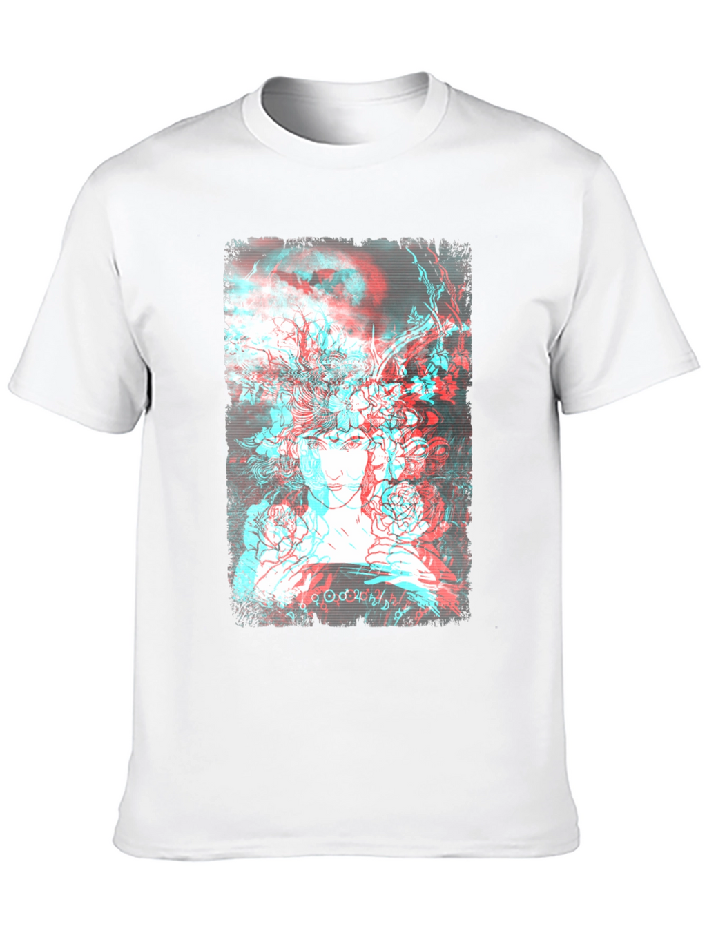 Abstract Anaglyph Art Graphic T-Shirt