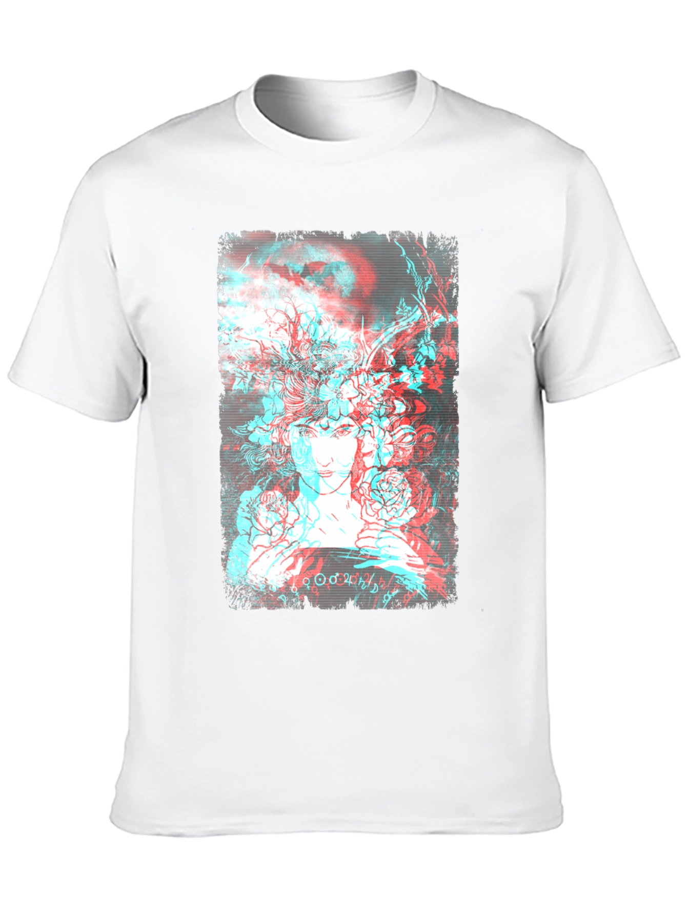 Abstract Anaglyph Art Graphic T-Shirt