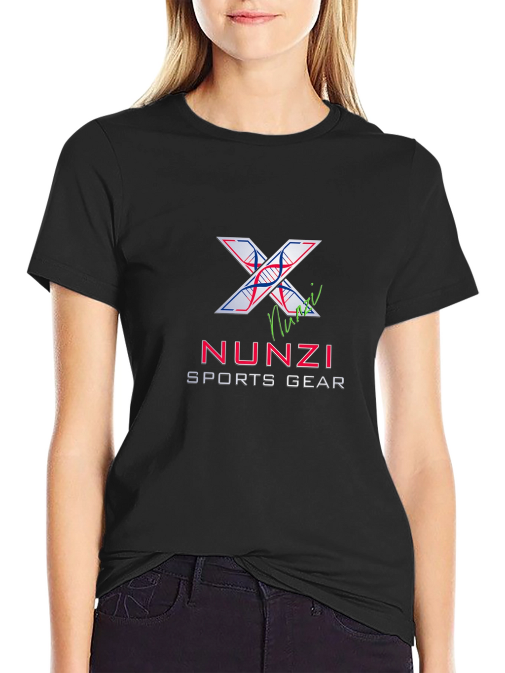 Nunzi Sports Gear Black Graphic T-Shirt