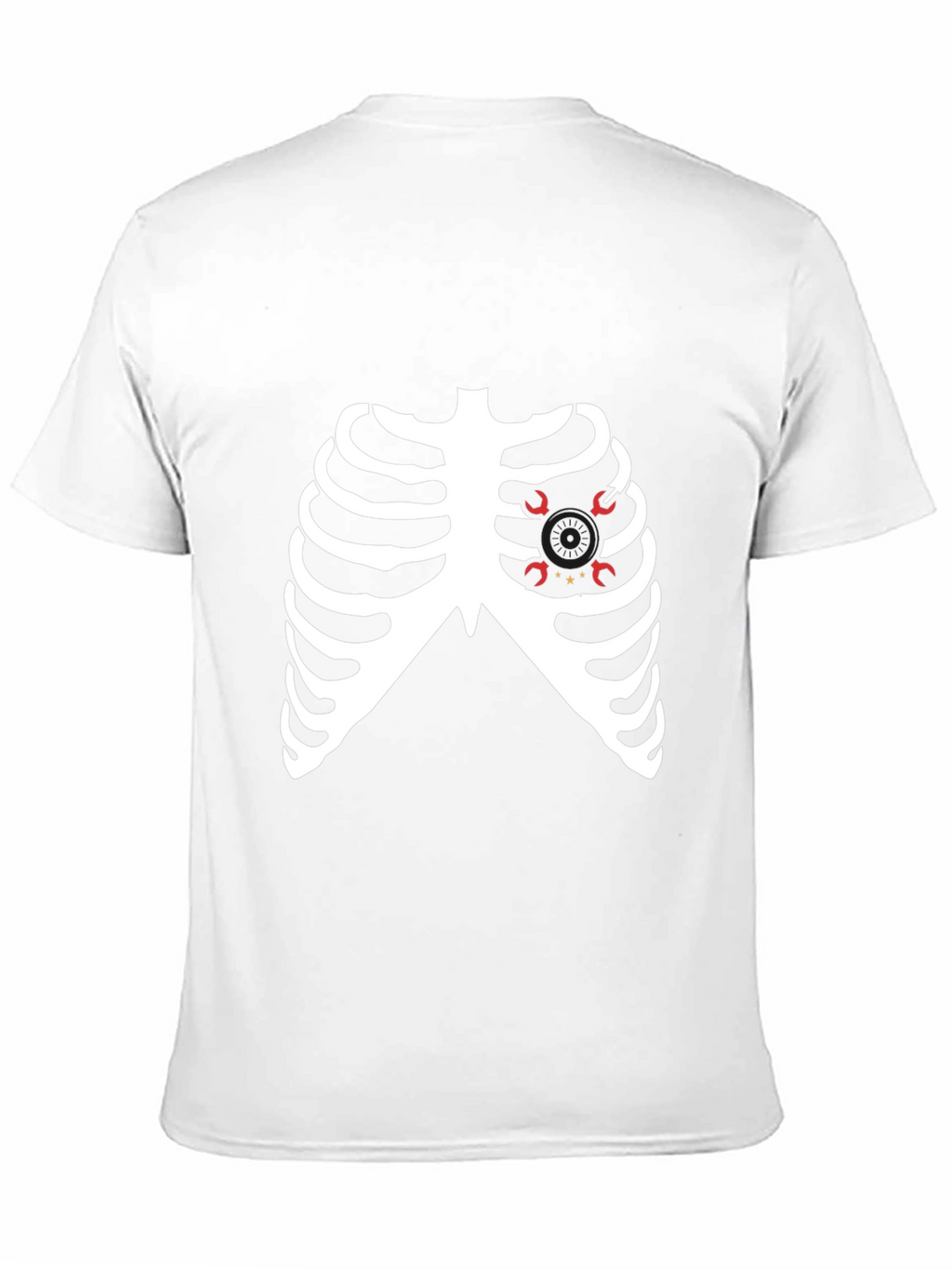 Skeleton Ribcage Heart Halloween Graphic Tee