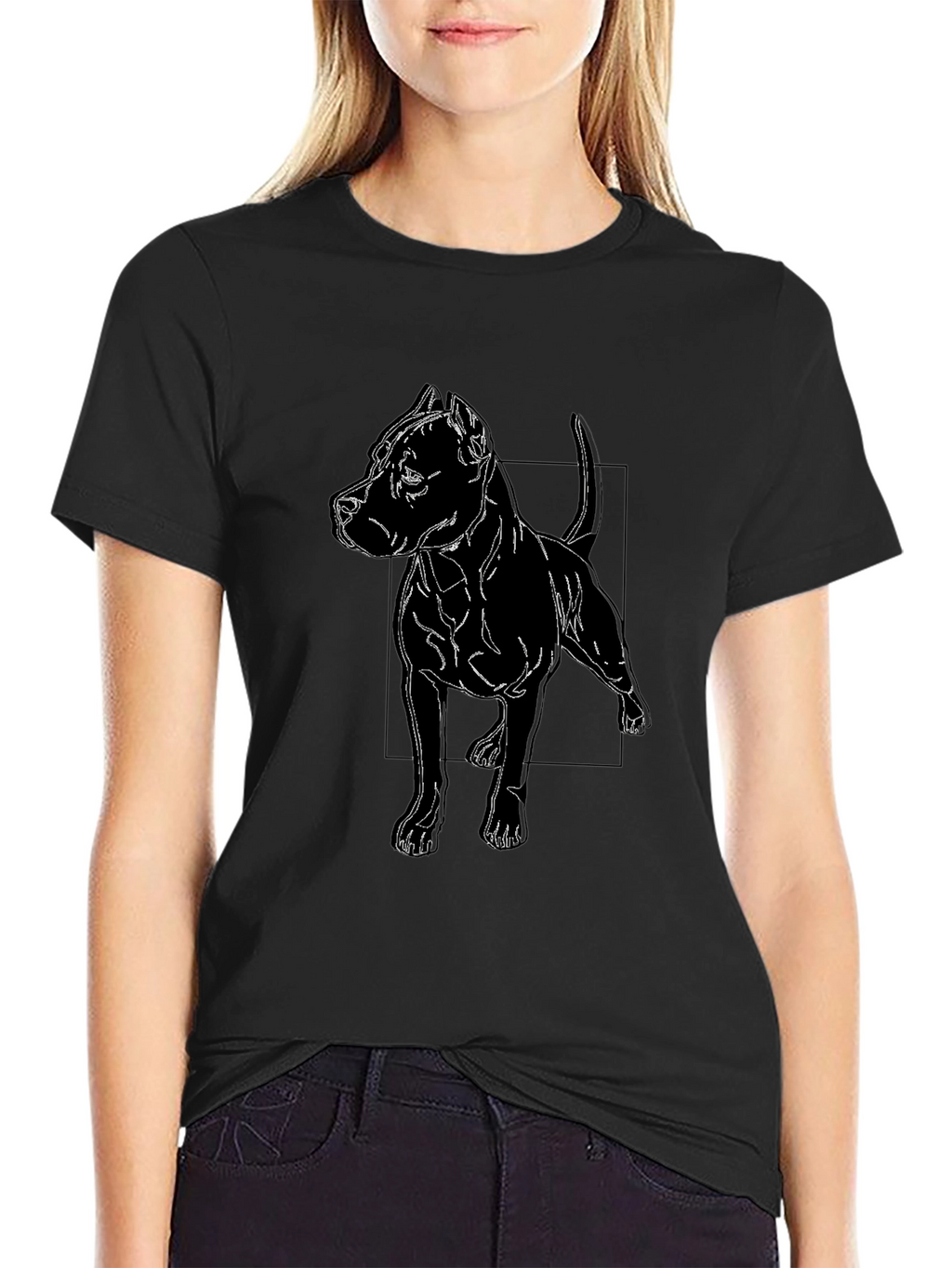 Pitbull Graphic Tee - Black Cotton Blend