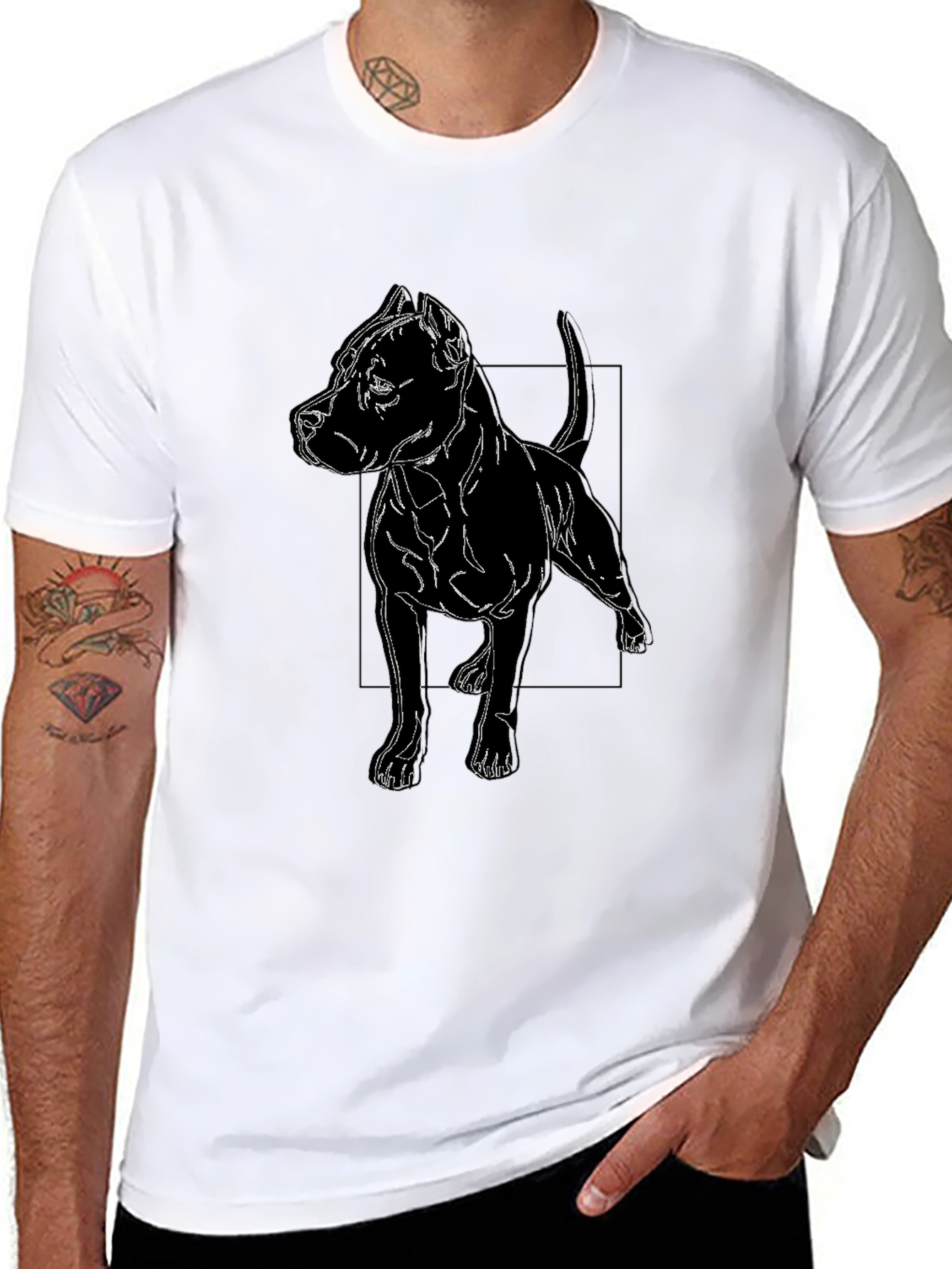 Pitbull Graphic Tee - Black Cotton Blend