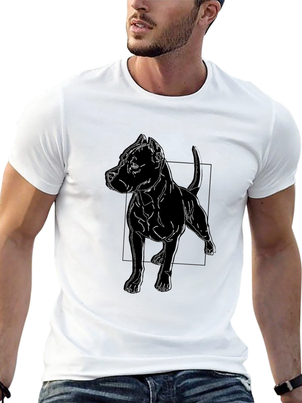 Pitbull Graphic Tee - Black Cotton Blend