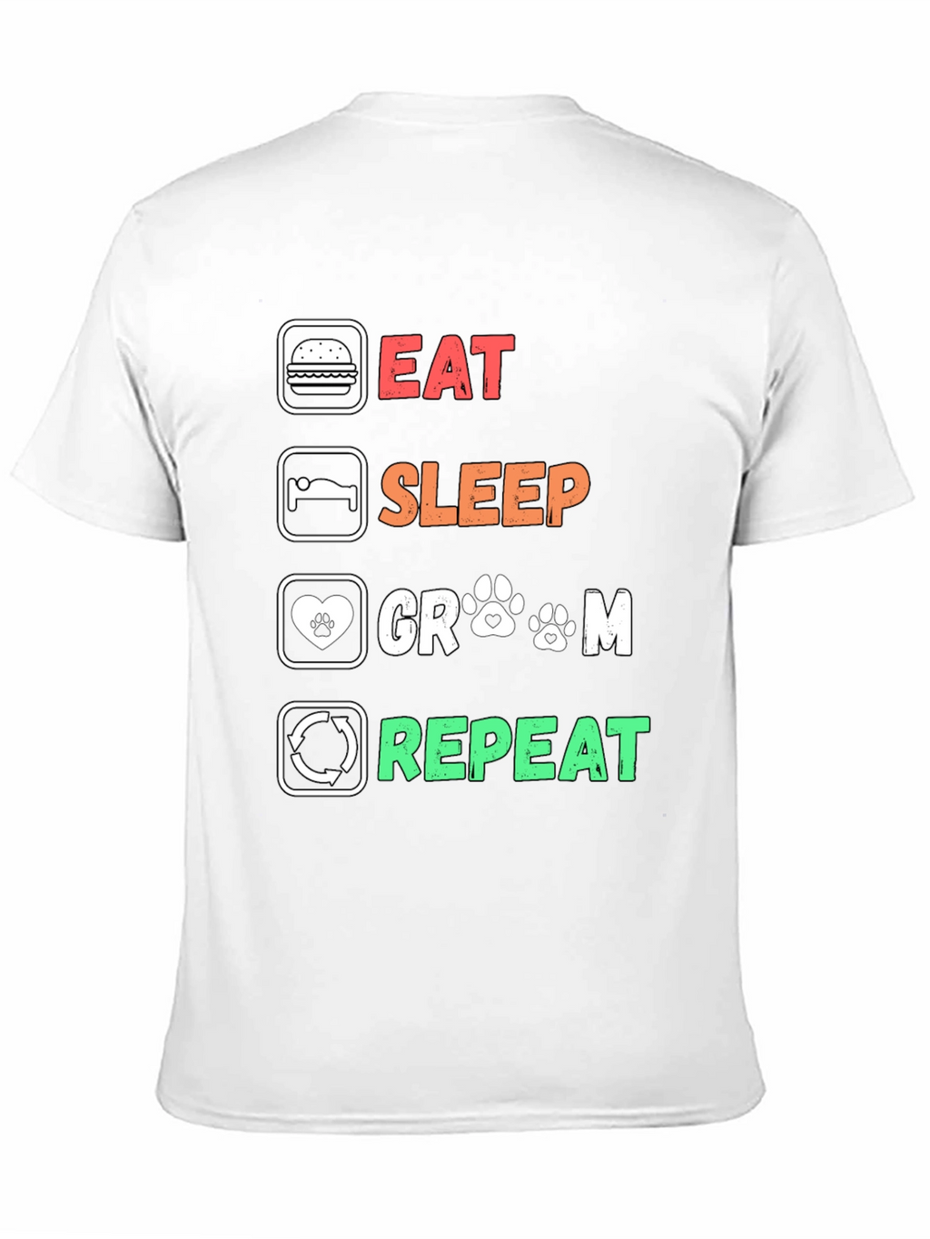 Eat Sleep Groom Repeat Graphic Tee