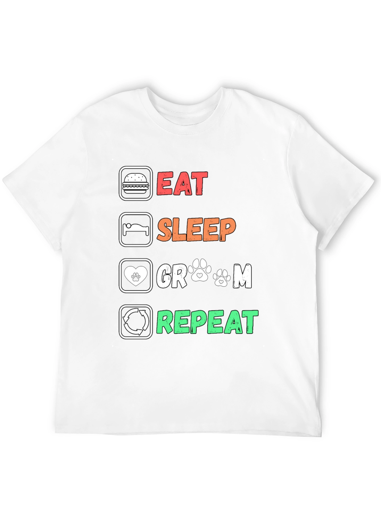 Eat Sleep Groom Repeat Graphic Tee