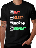Eat Sleep Groom Repeat Graphic Tee