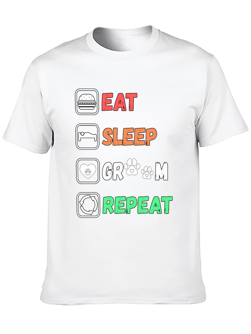Eat Sleep Groom Repeat Graphic Tee