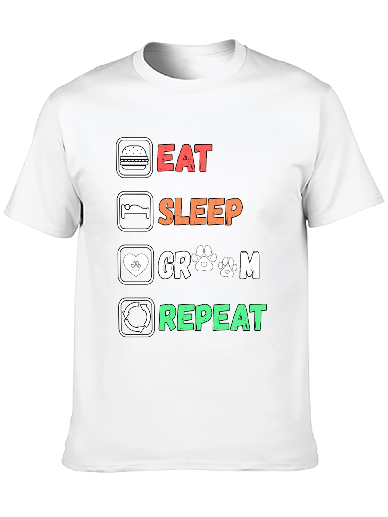 Eat Sleep Groom Repeat Graphic Tee