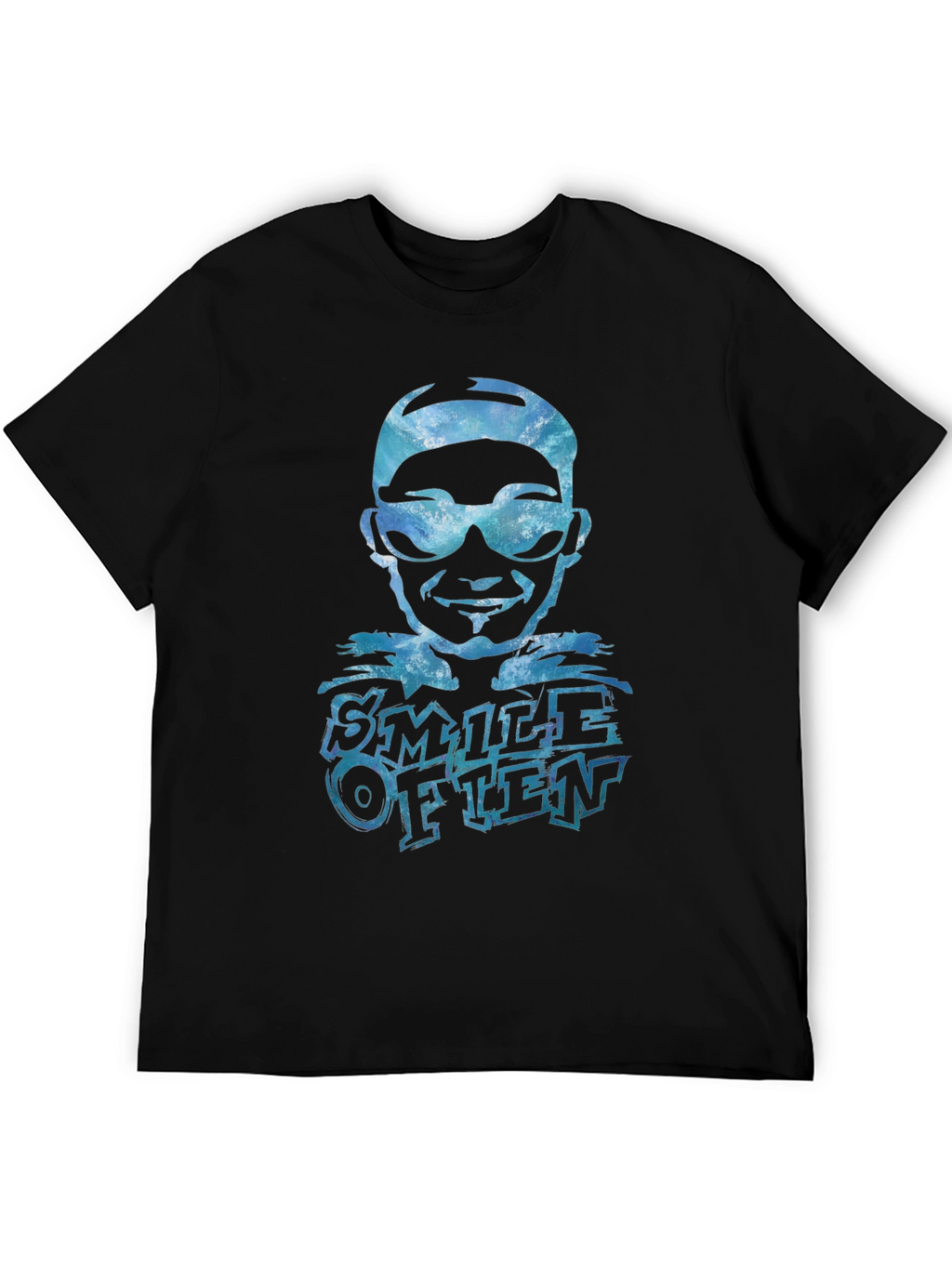 Smile Often Graphic Tee - Black