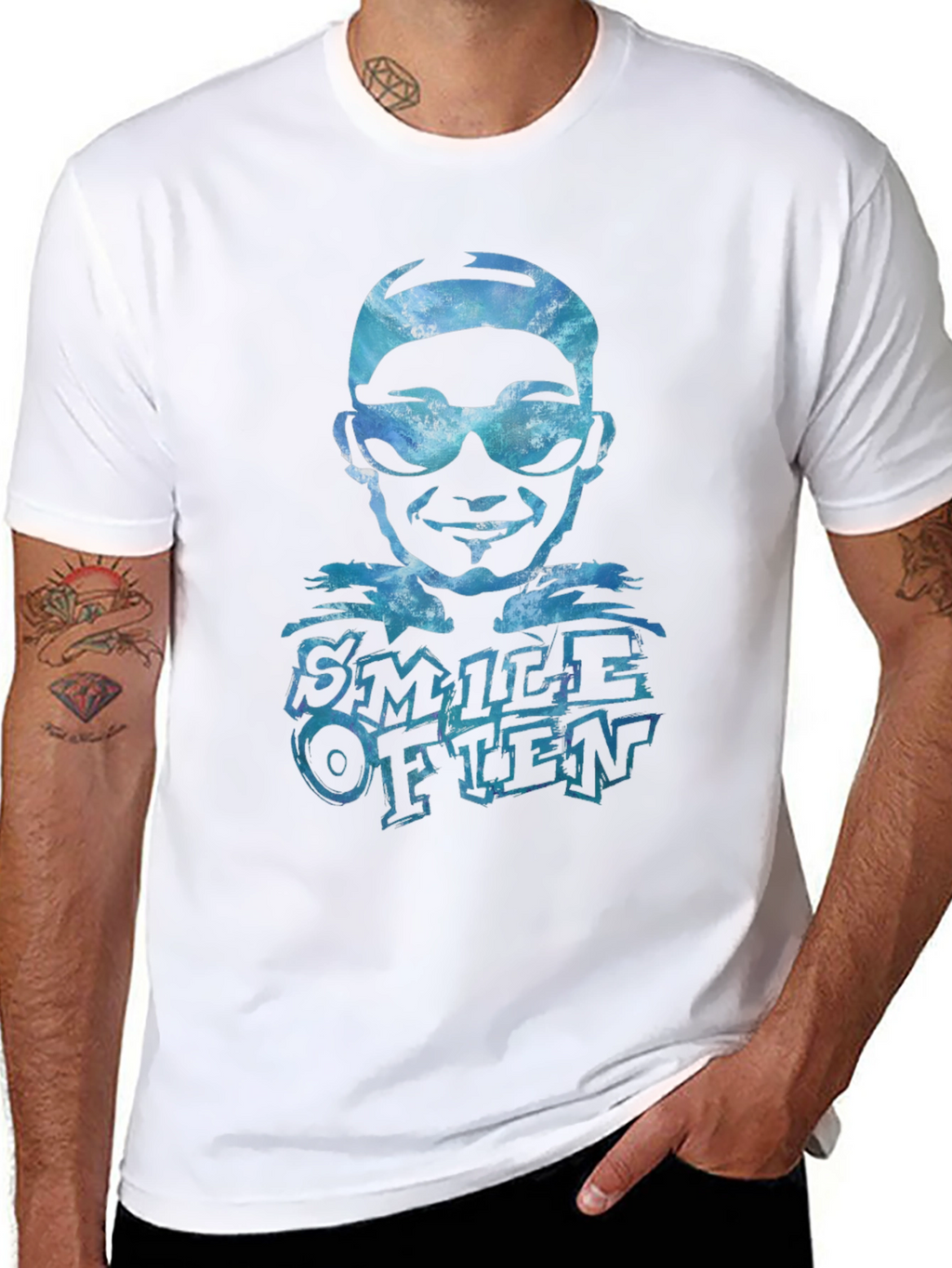 Smile Often Graphic Tee - Black