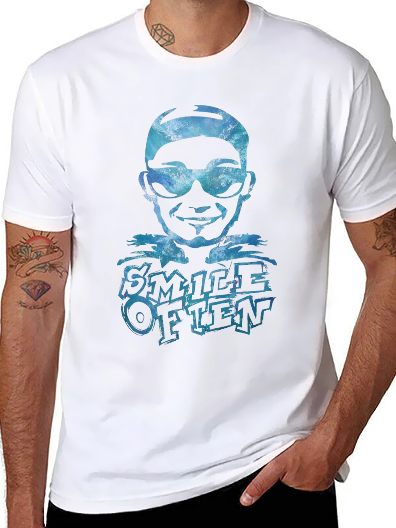 Smile Often Graphic Tee - Black