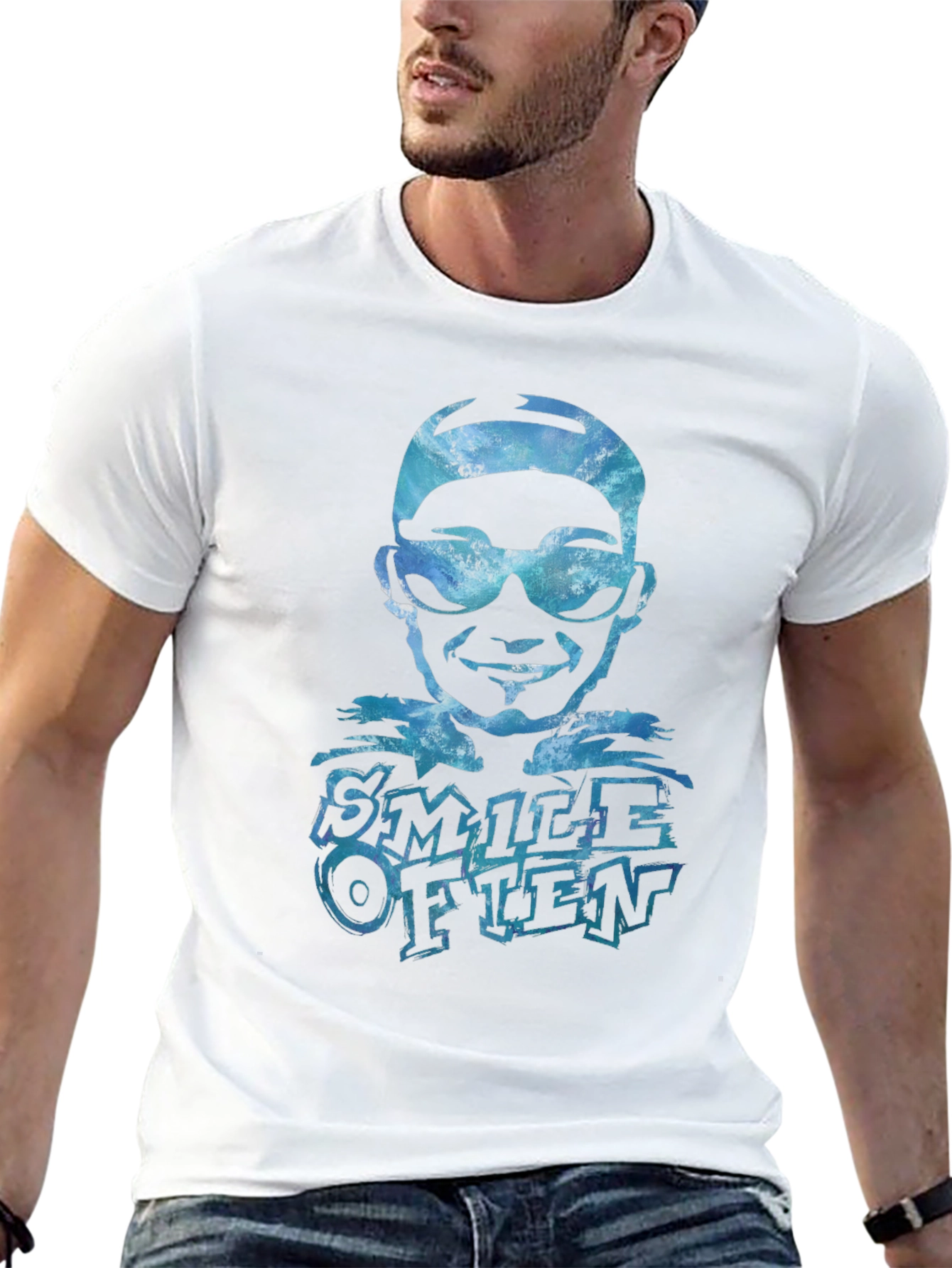 Smile Often Graphic Tee - Black