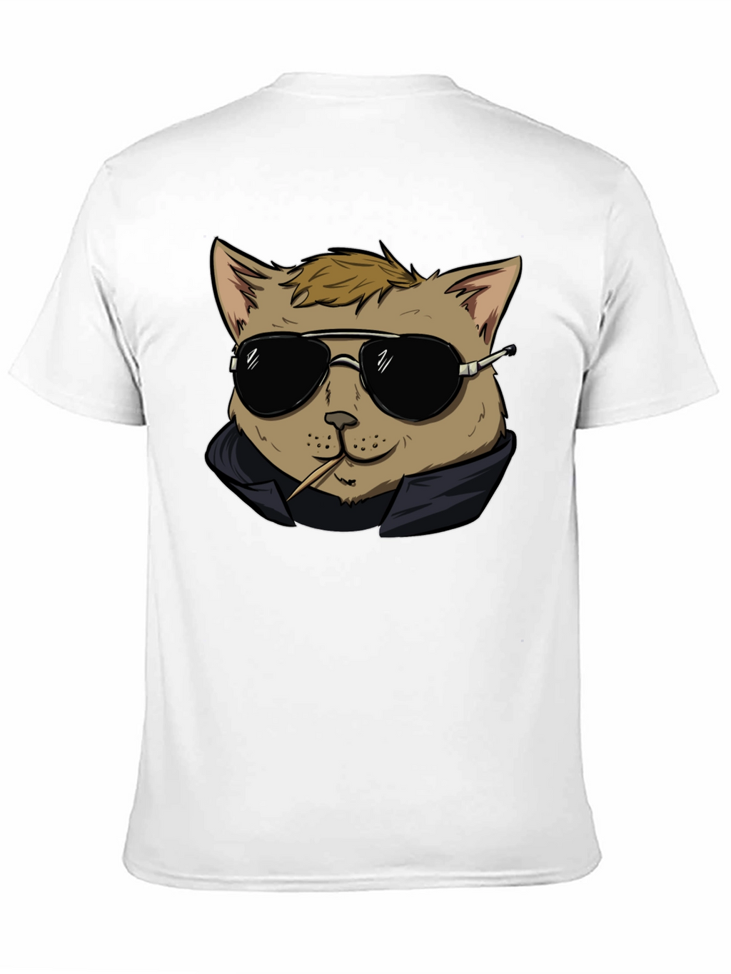 Cool Cat Tee - Black Cotton Graphic T-Shirt
