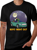Boys Night Out Graphic Tee - Car Alien Moon
