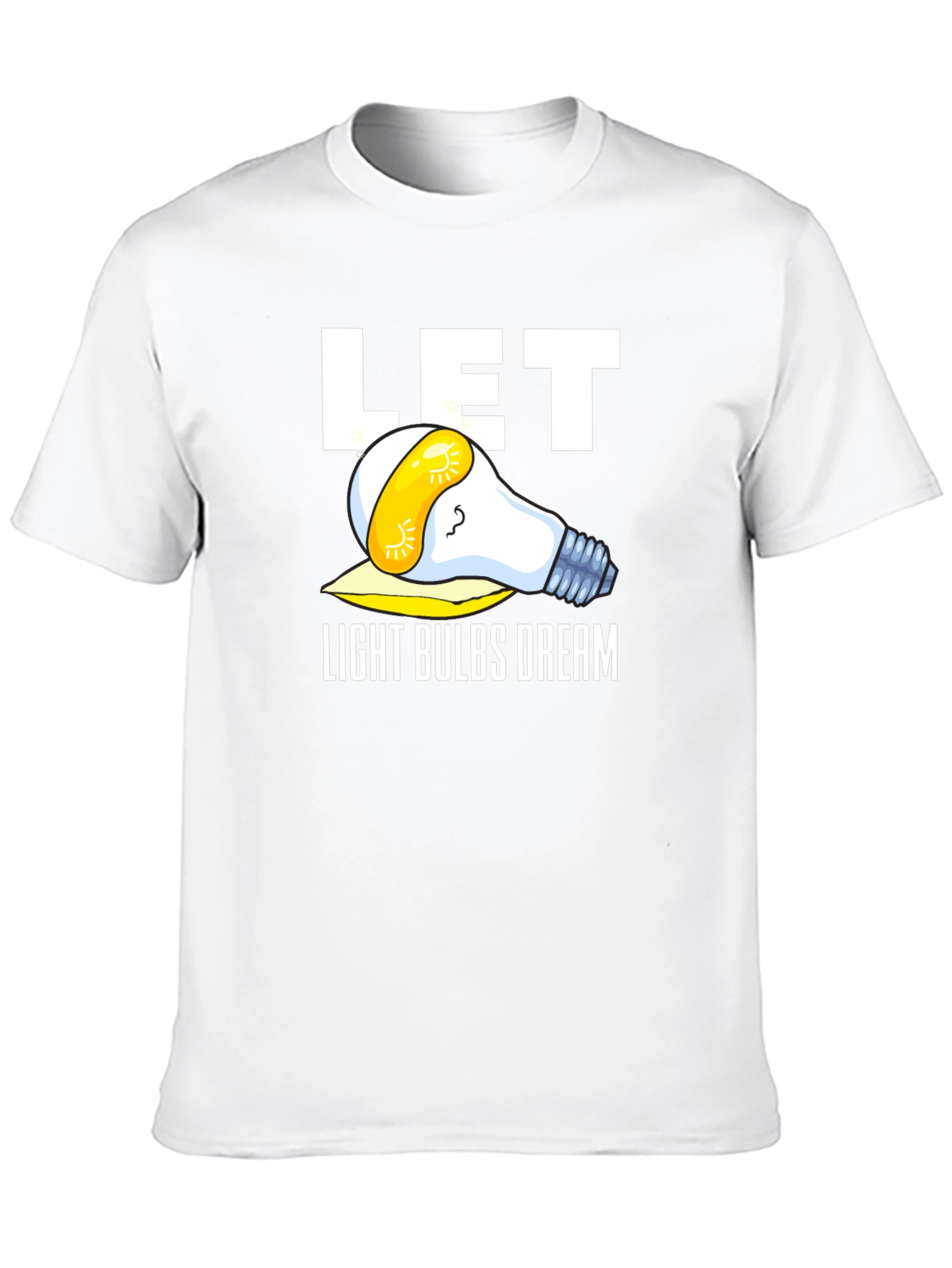 Let Light Bulbs Dream Black Graphic Tee Shirt