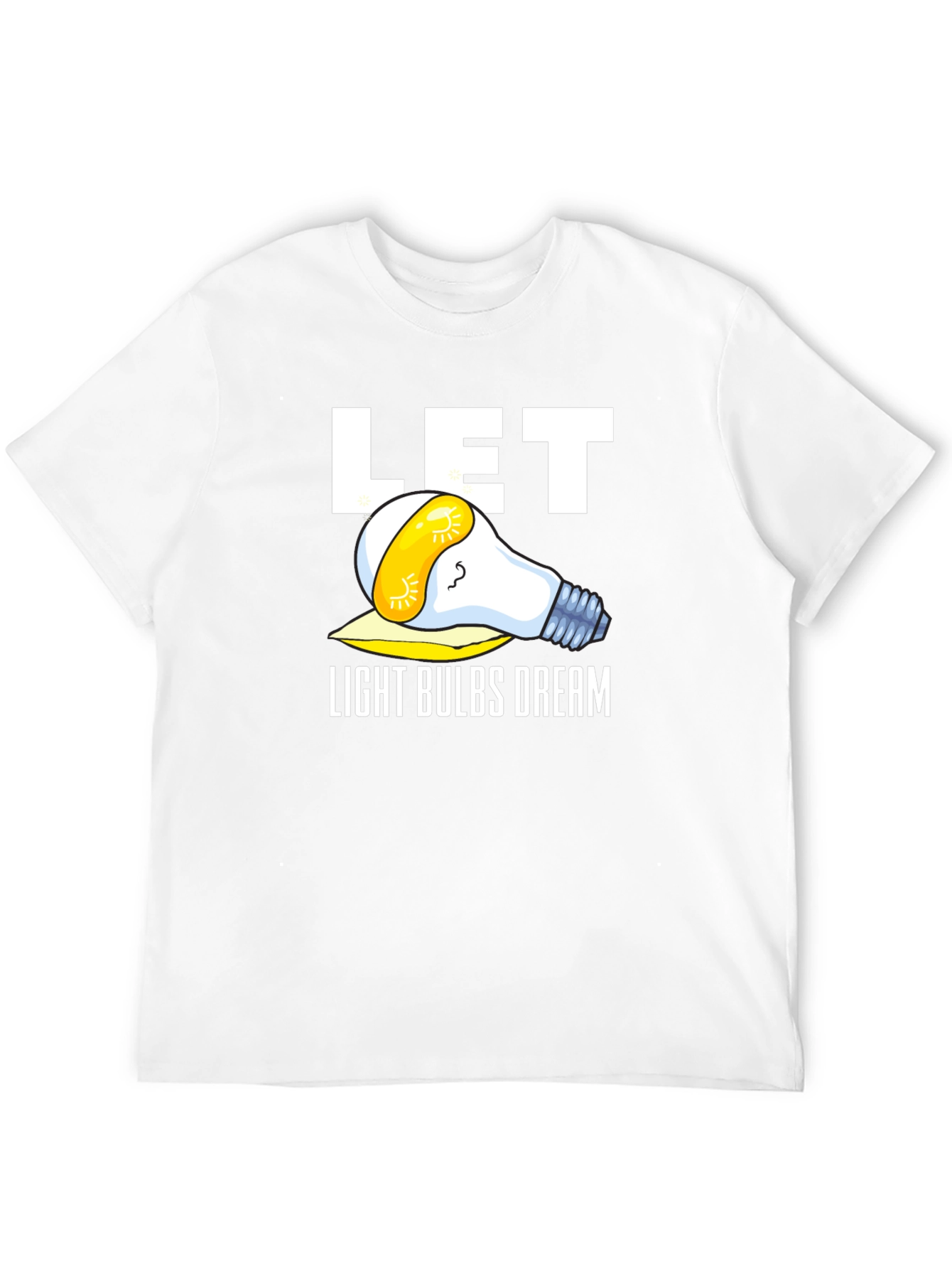 Let Light Bulbs Dream Black Graphic Tee Shirt
