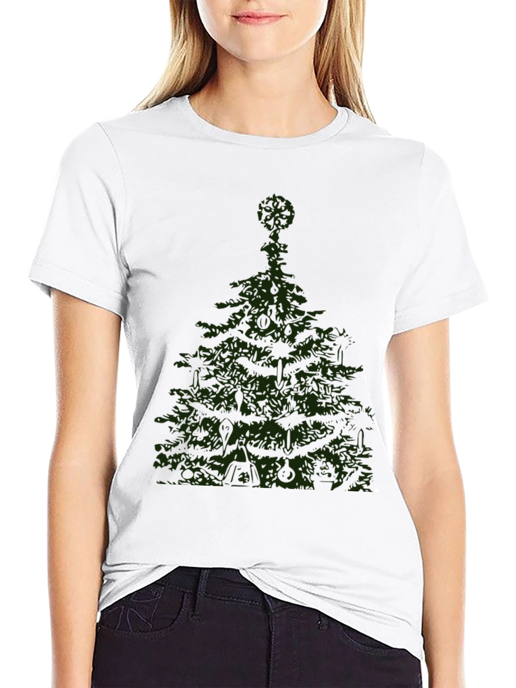 Christmas Tree Graphic Tee - Holiday Style