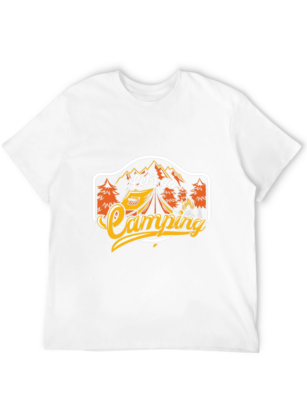 Lets Go Camping Black Graphic Tee